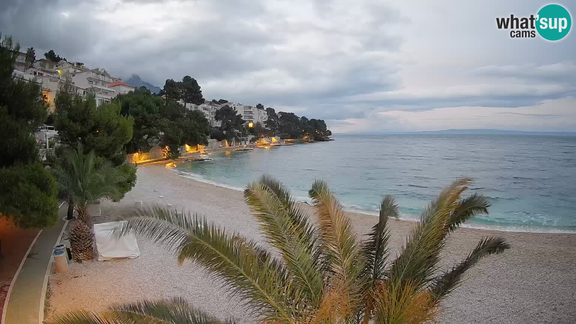 Webcam Playa Lučica Brela – Vista en directo de la costa adriática