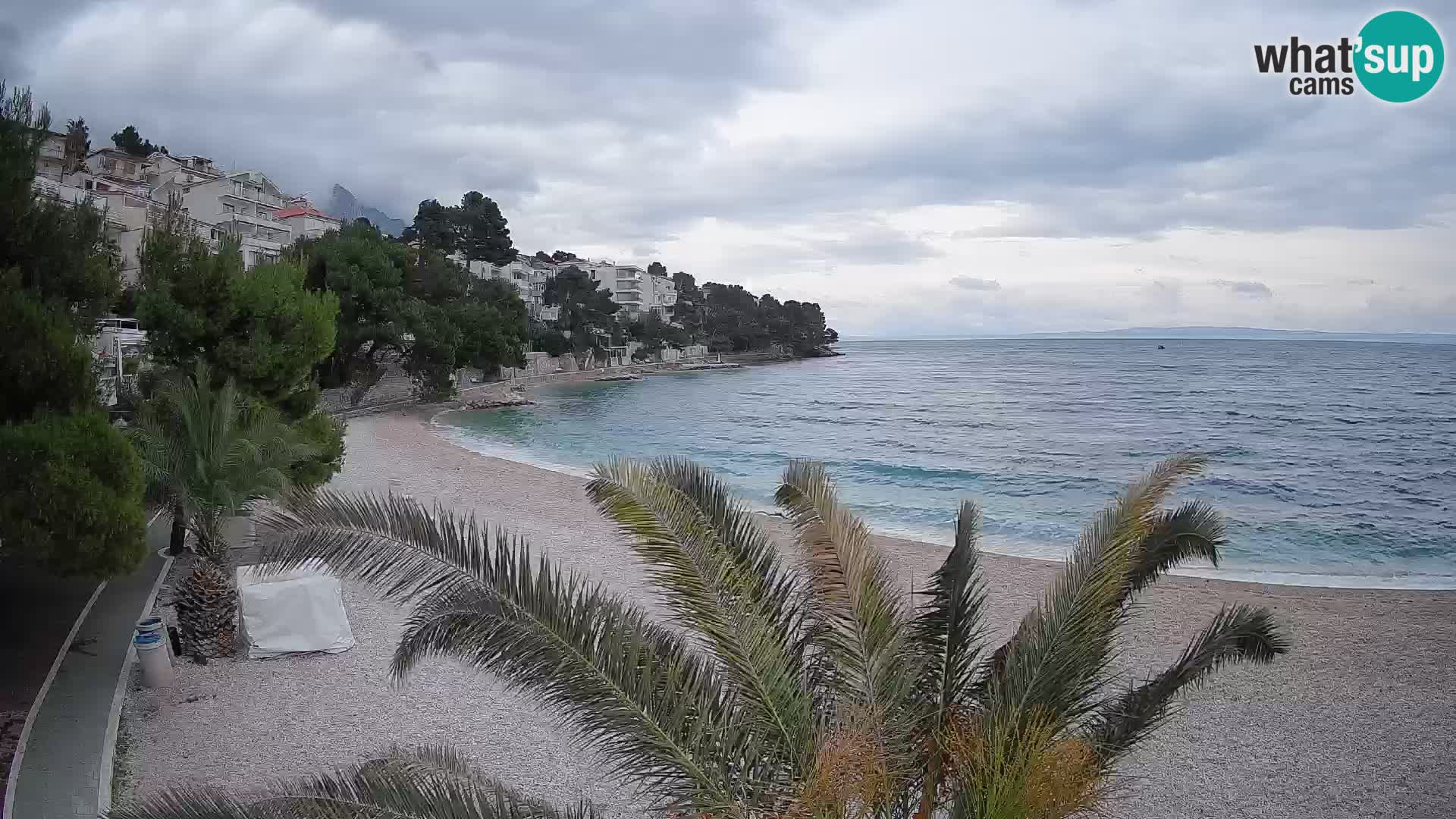 Webcam Spiaggia Lučica Brela – Vista live sulla costa adriatica