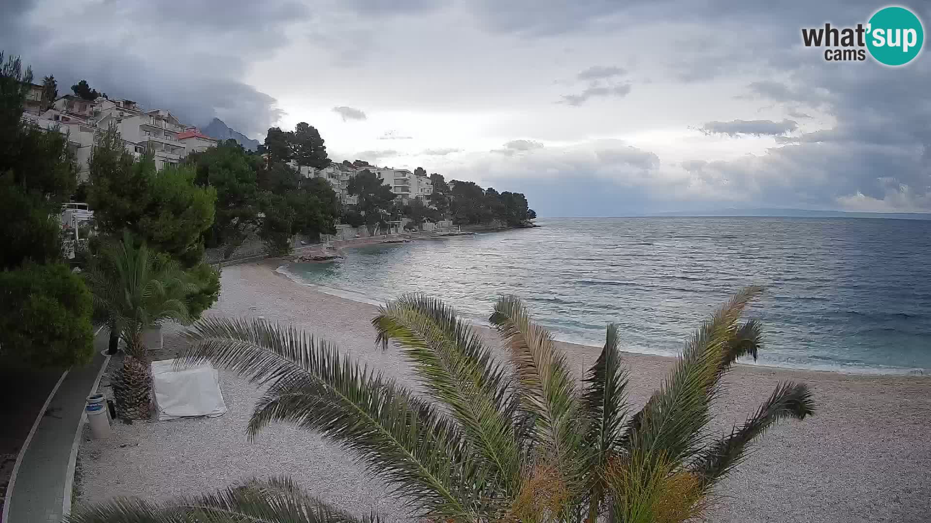 Webcam Playa Lučica Brela – Vista en directo de la costa adriática