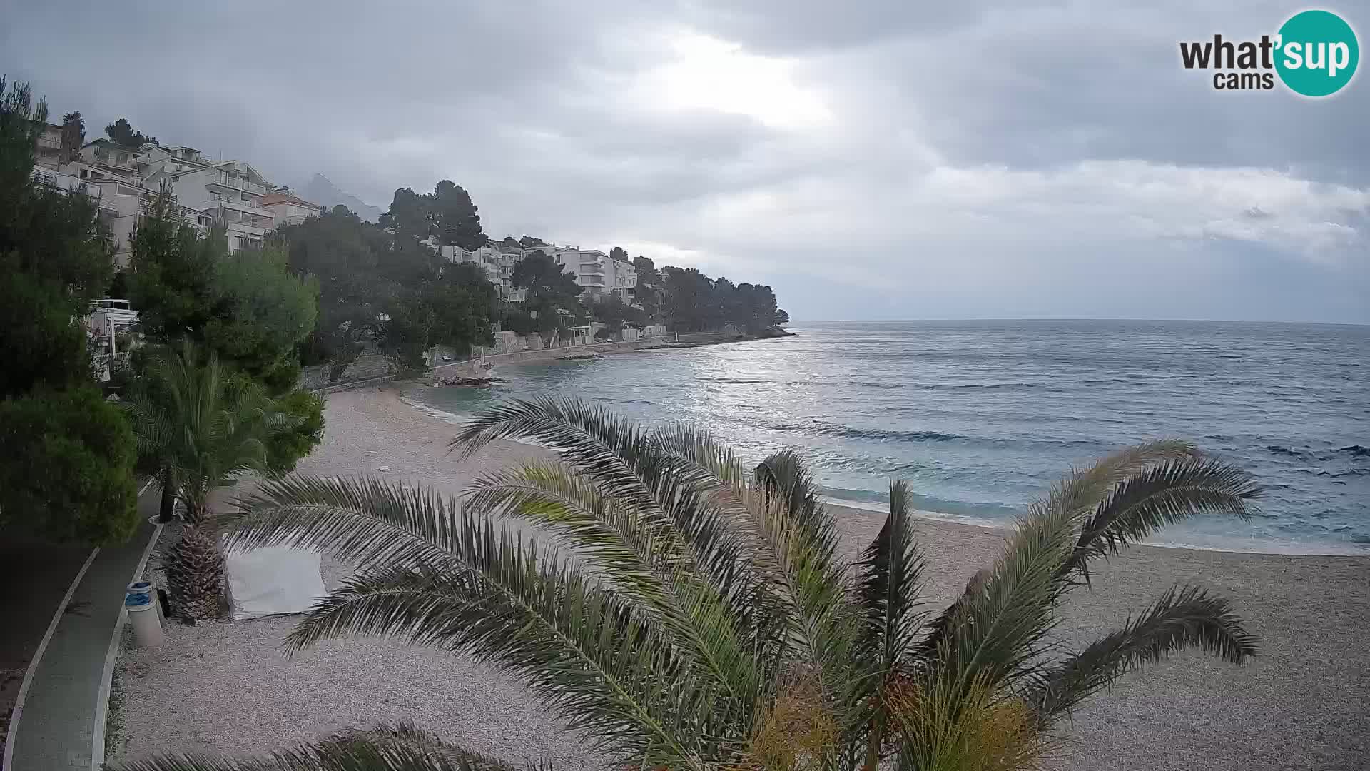 Webcam Spiaggia Lučica Brela – Vista live sulla costa adriatica