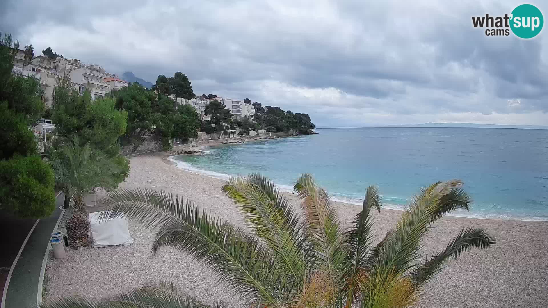 Webcam Spiaggia Lučica Brela – Vista live sulla costa adriatica