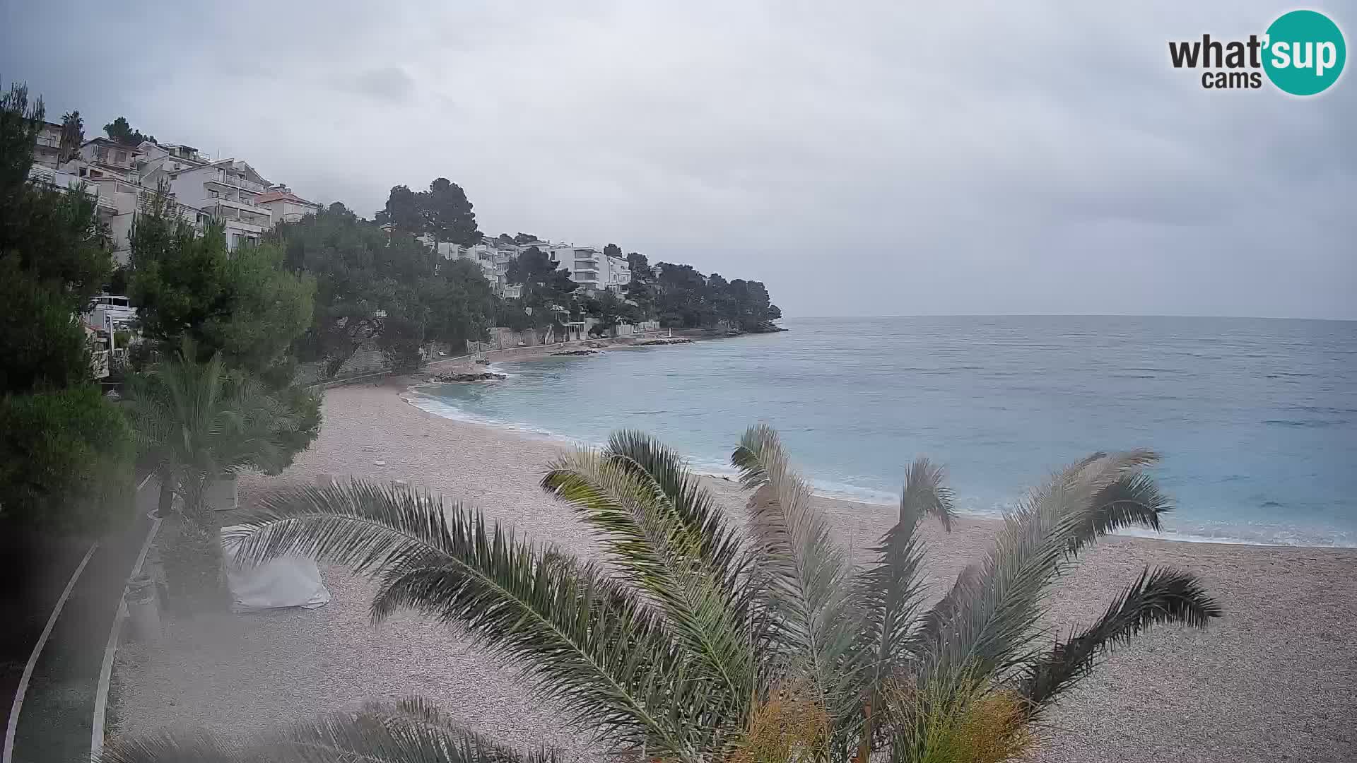 Webcam Spiaggia Lučica Brela – Vista live sulla costa adriatica