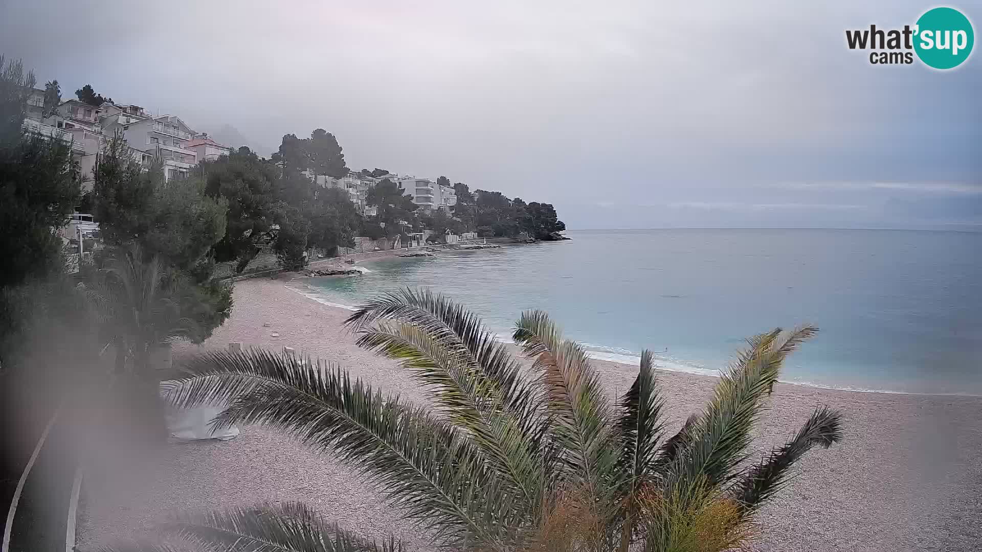 Webcam Plage Lučica Brela – Vue en direct sur la côte adriatique