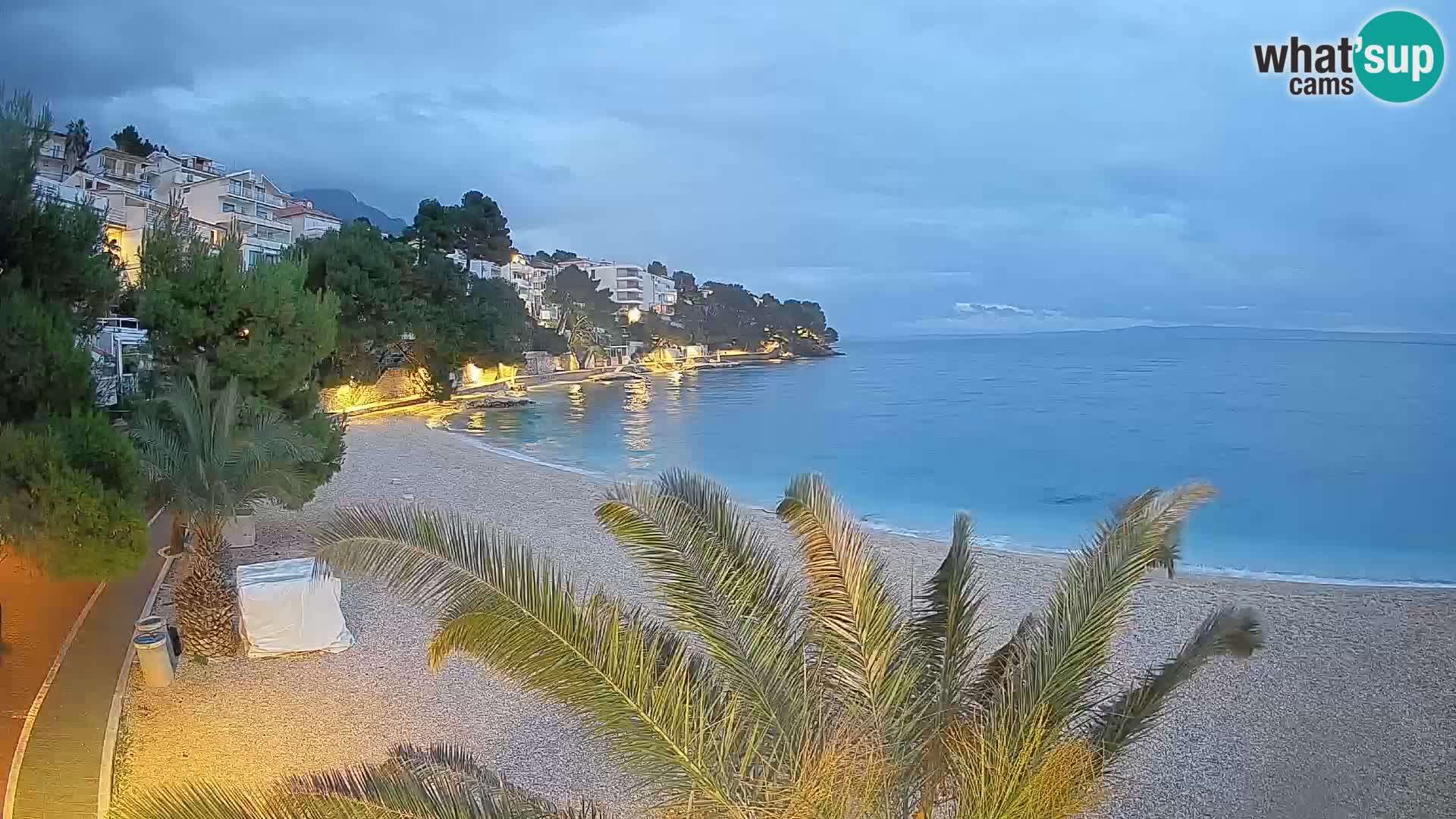 Webcam Playa Lučica Brela – Vista en directo de la costa adriática