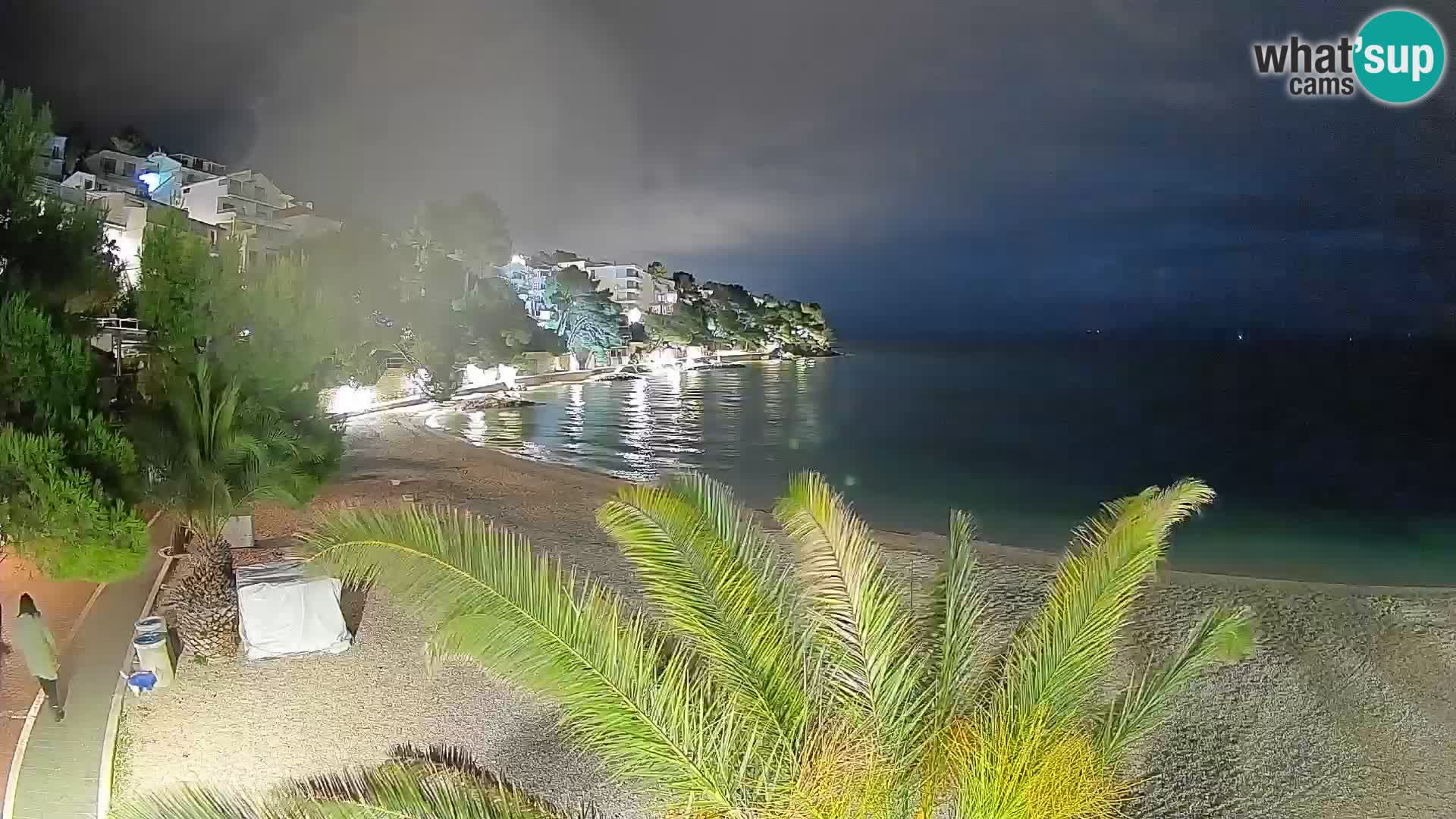 Webcam Plage Lučica Brela – Vue en direct sur la côte adriatique