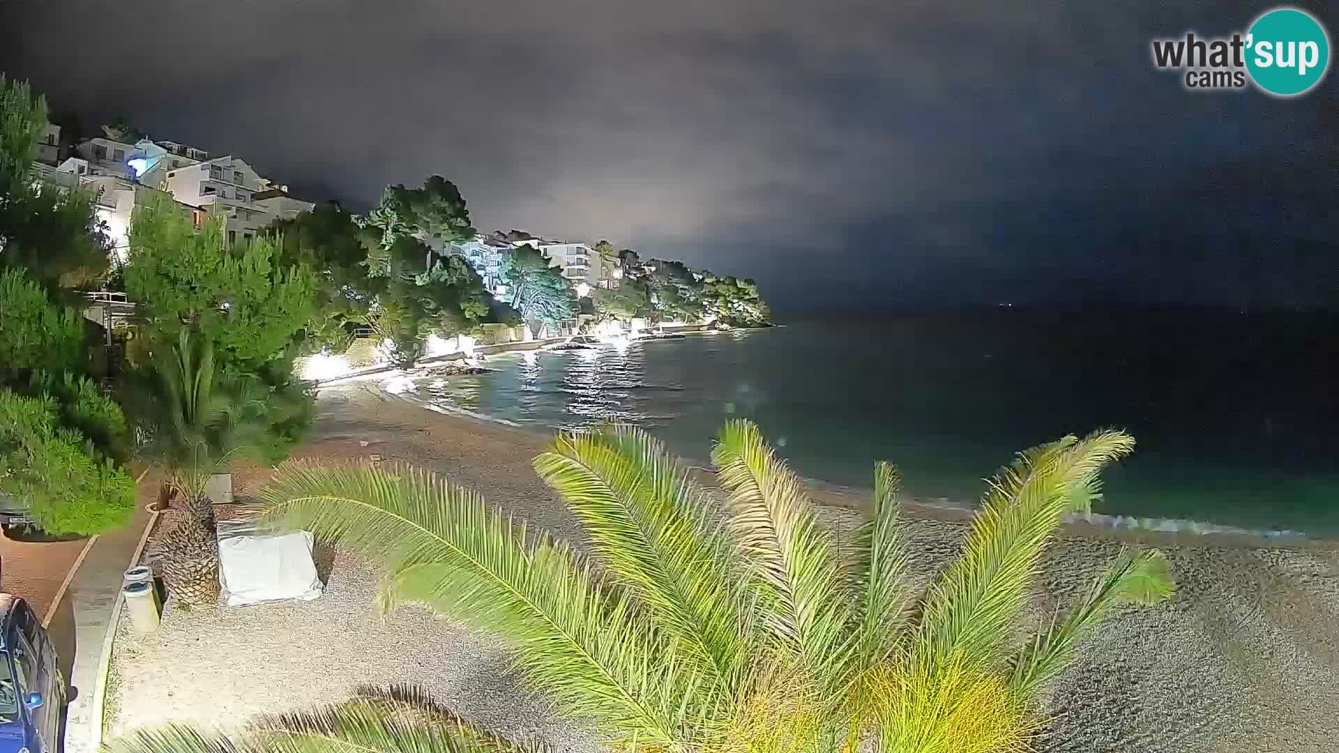Webcam Plage Lučica Brela – Vue en direct sur la côte adriatique