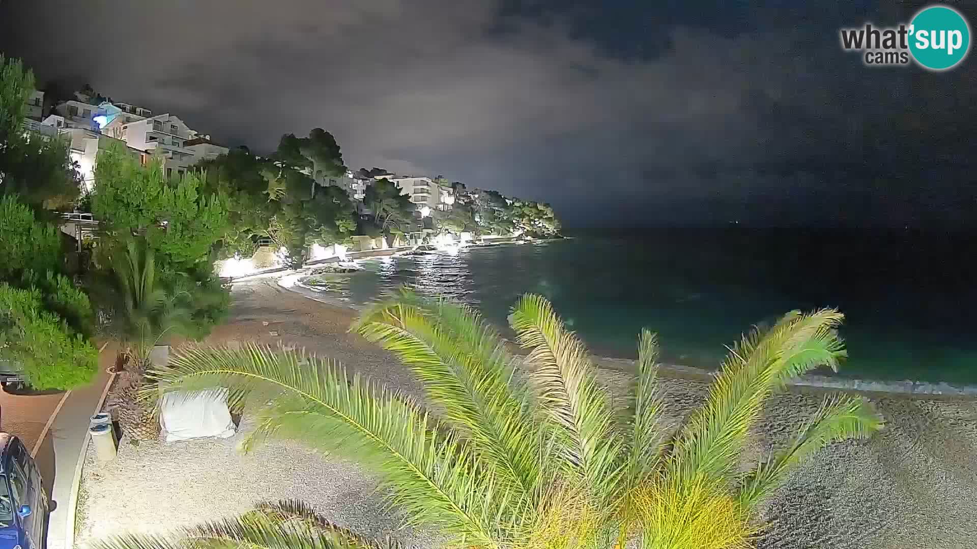 Webcam Lučica Strand Beach Brela – Liveblick von der Adriaküste