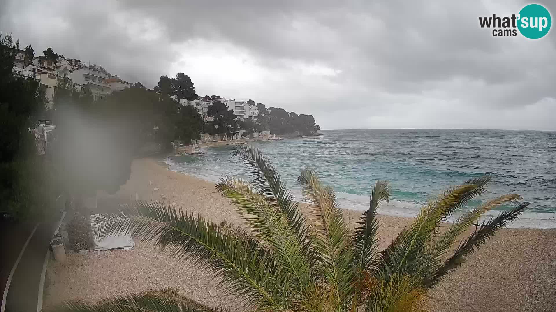 Webcam Lučica Strand Beach Brela – Liveblick von der Adriaküste
