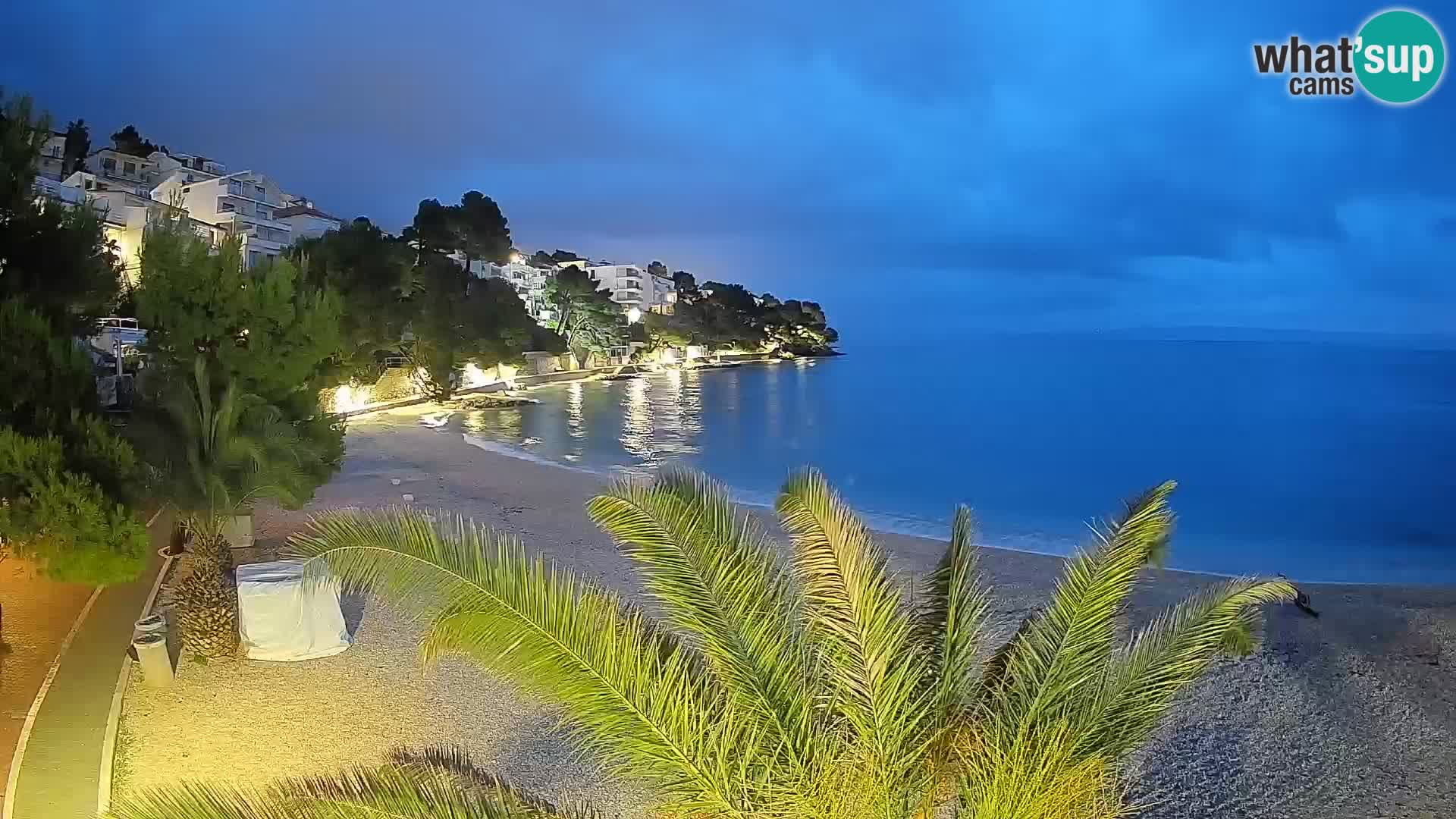 Webcam Playa Lučica Brela – Vista en directo de la costa adriática