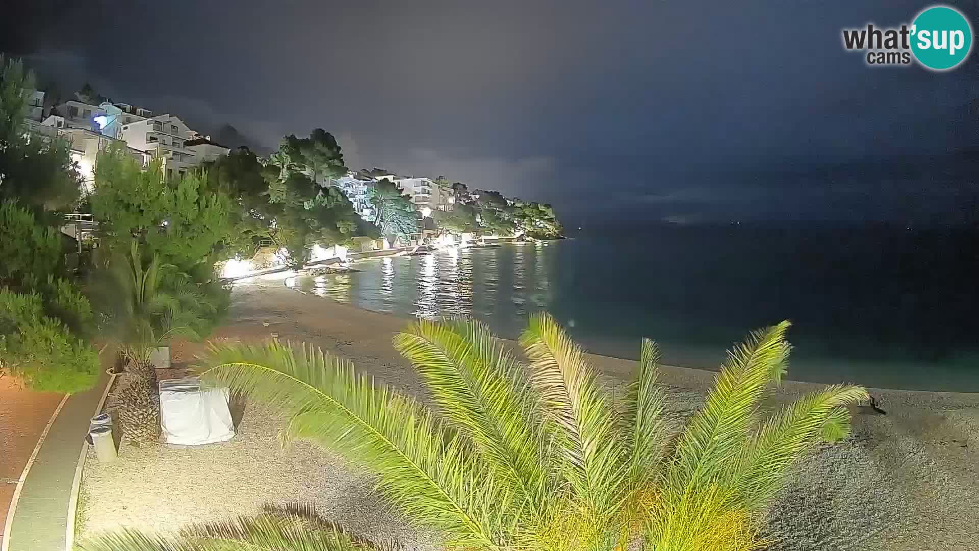Webcam Plage Lučica Brela – Vue en direct sur la côte adriatique