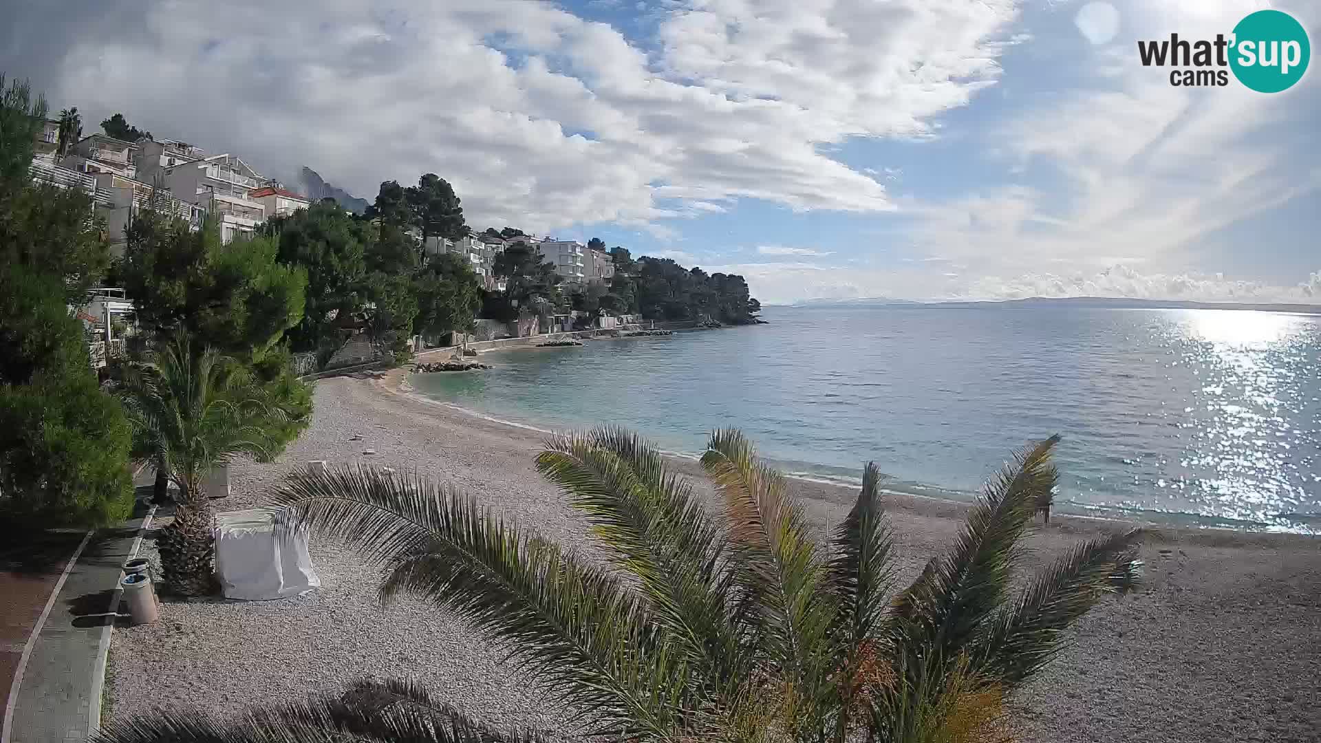 Webcam Plage Lučica Brela – Vue en direct sur la côte adriatique