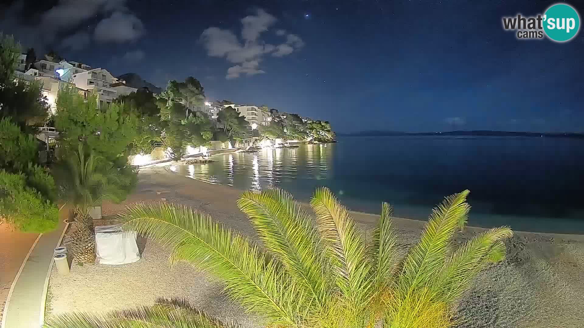 Webcam Plage Lučica Brela – Vue en direct sur la côte adriatique