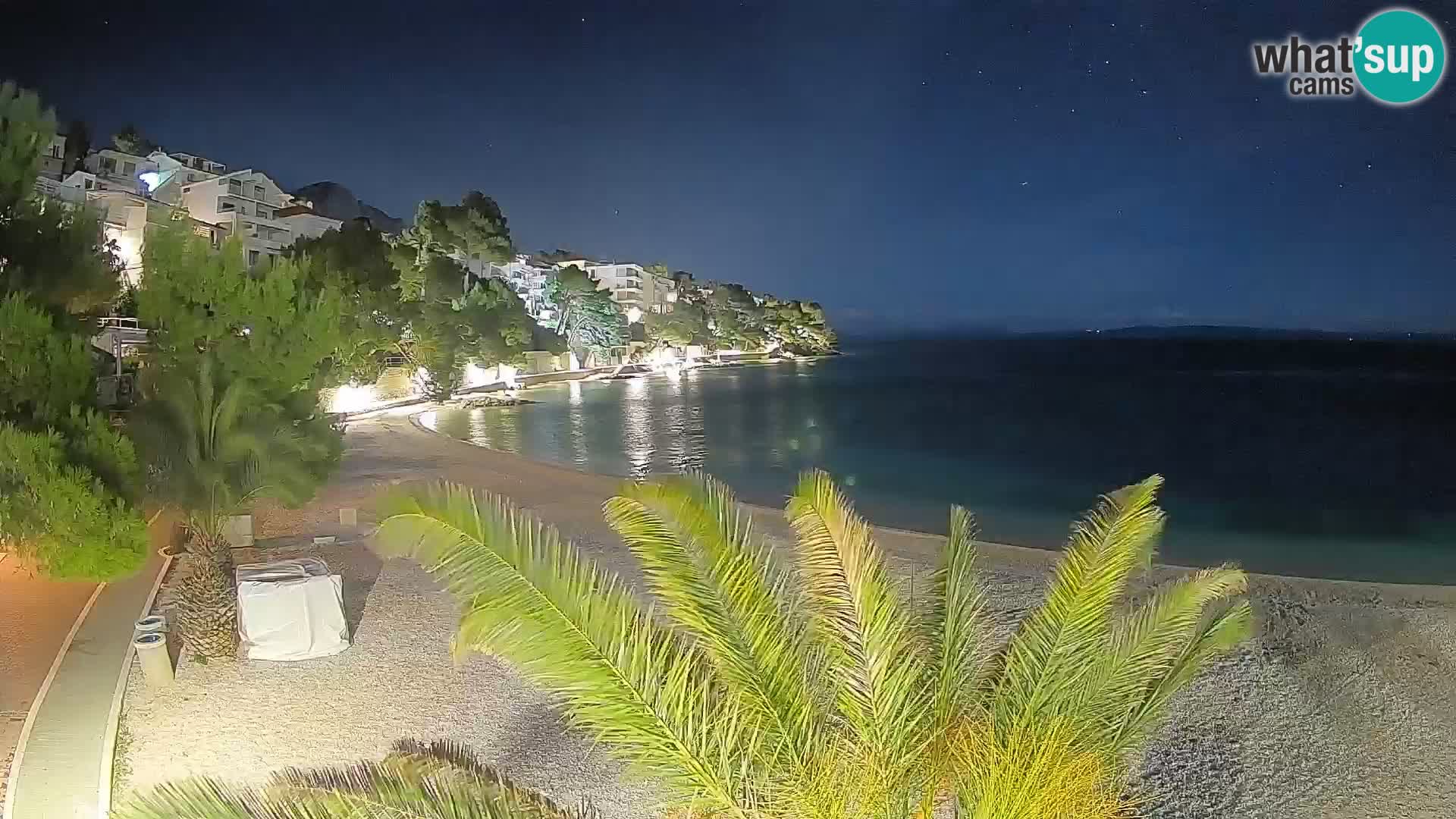 Webcam Spiaggia Lučica Brela – Vista live sulla costa adriatica