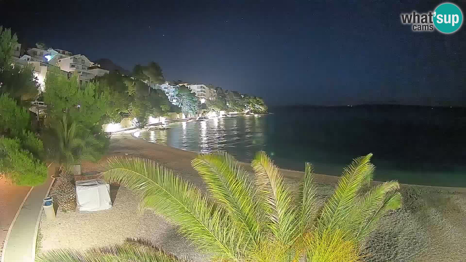 Webcam Lučica Strand Beach Brela – Liveblick von der Adriaküste