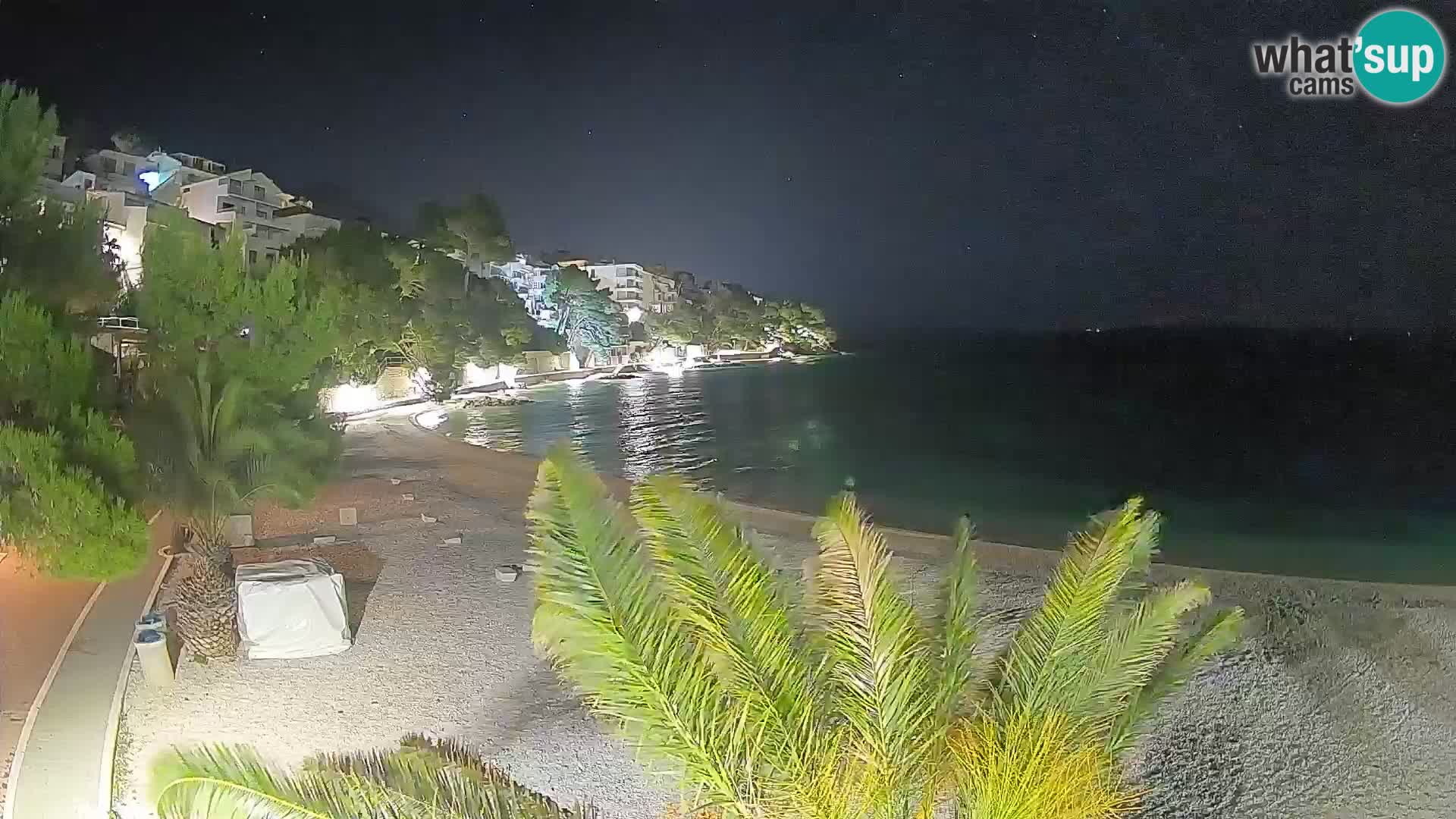 Webcam Spiaggia Lučica Brela – Vista live sulla costa adriatica