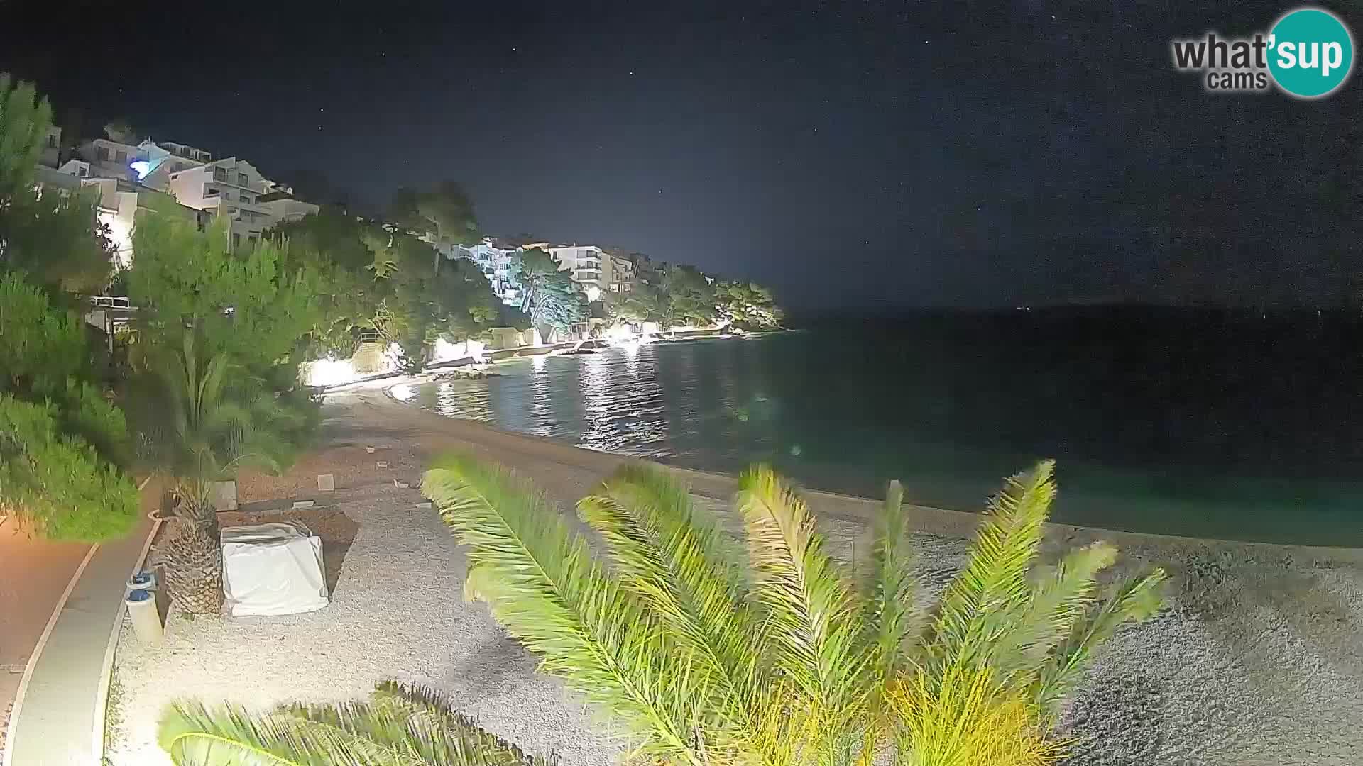 Webcam Lučica Strand Beach Brela – Liveblick von der Adriaküste