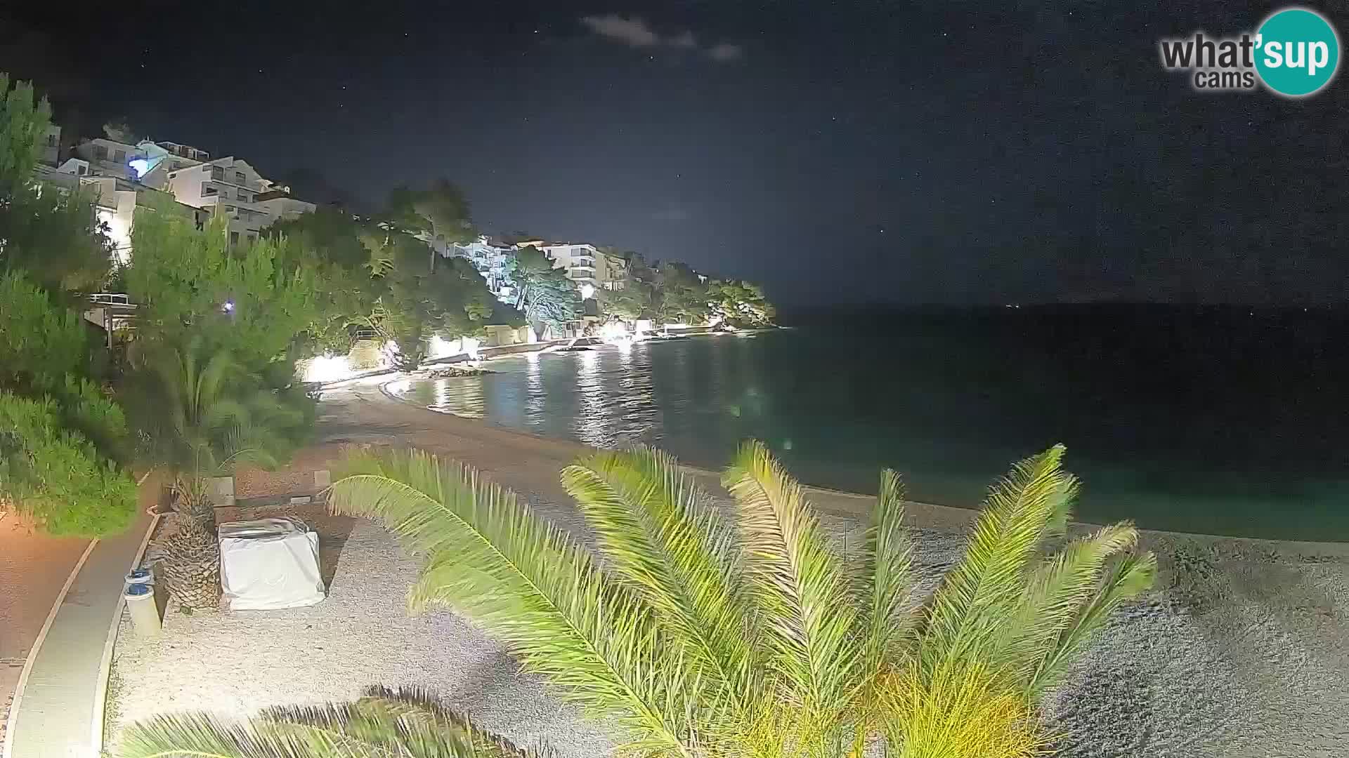 Webcam Spiaggia Lučica Brela – Vista live sulla costa adriatica
