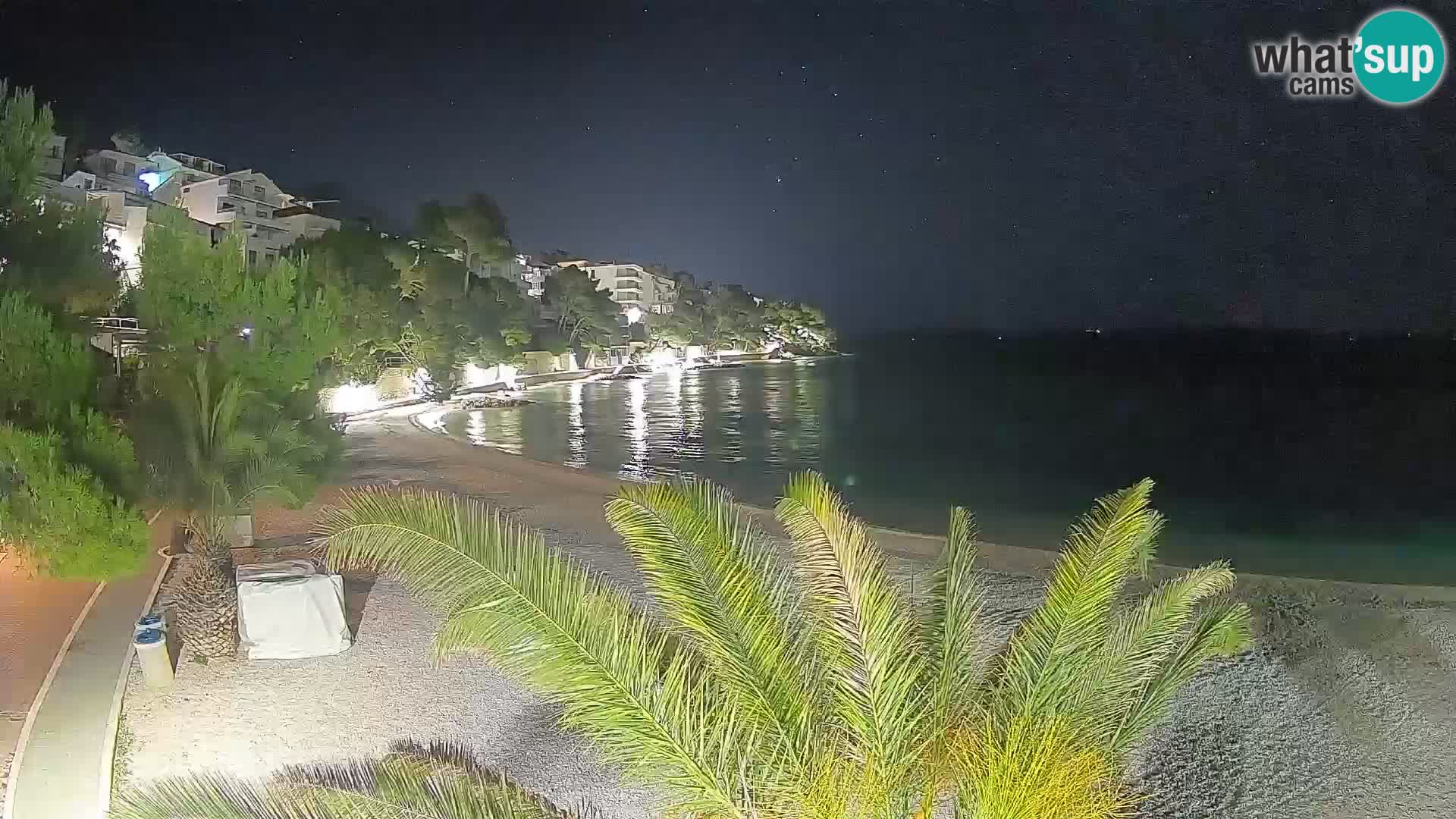 Webcam Plage Lučica Brela – Vue en direct sur la côte adriatique
