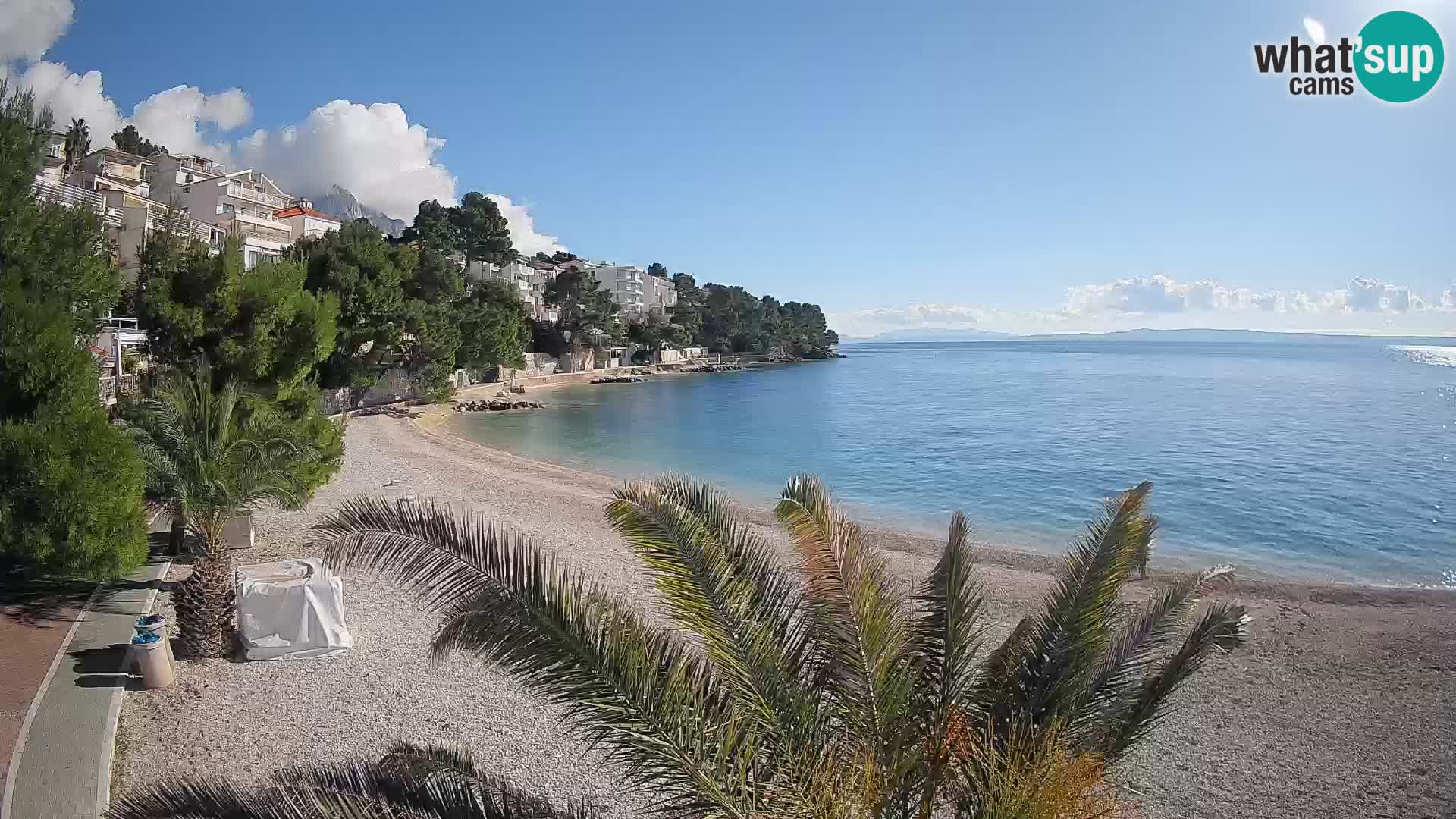 Webcam Playa Lučica Brela – Vista en directo de la costa adriática