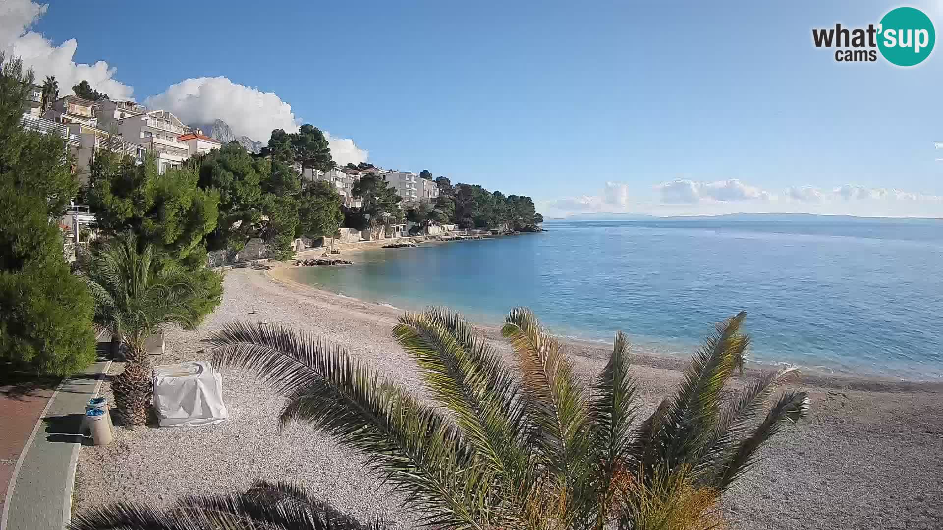 Webcam Lučica Beach Brela – Live View from the Adriatic Coast