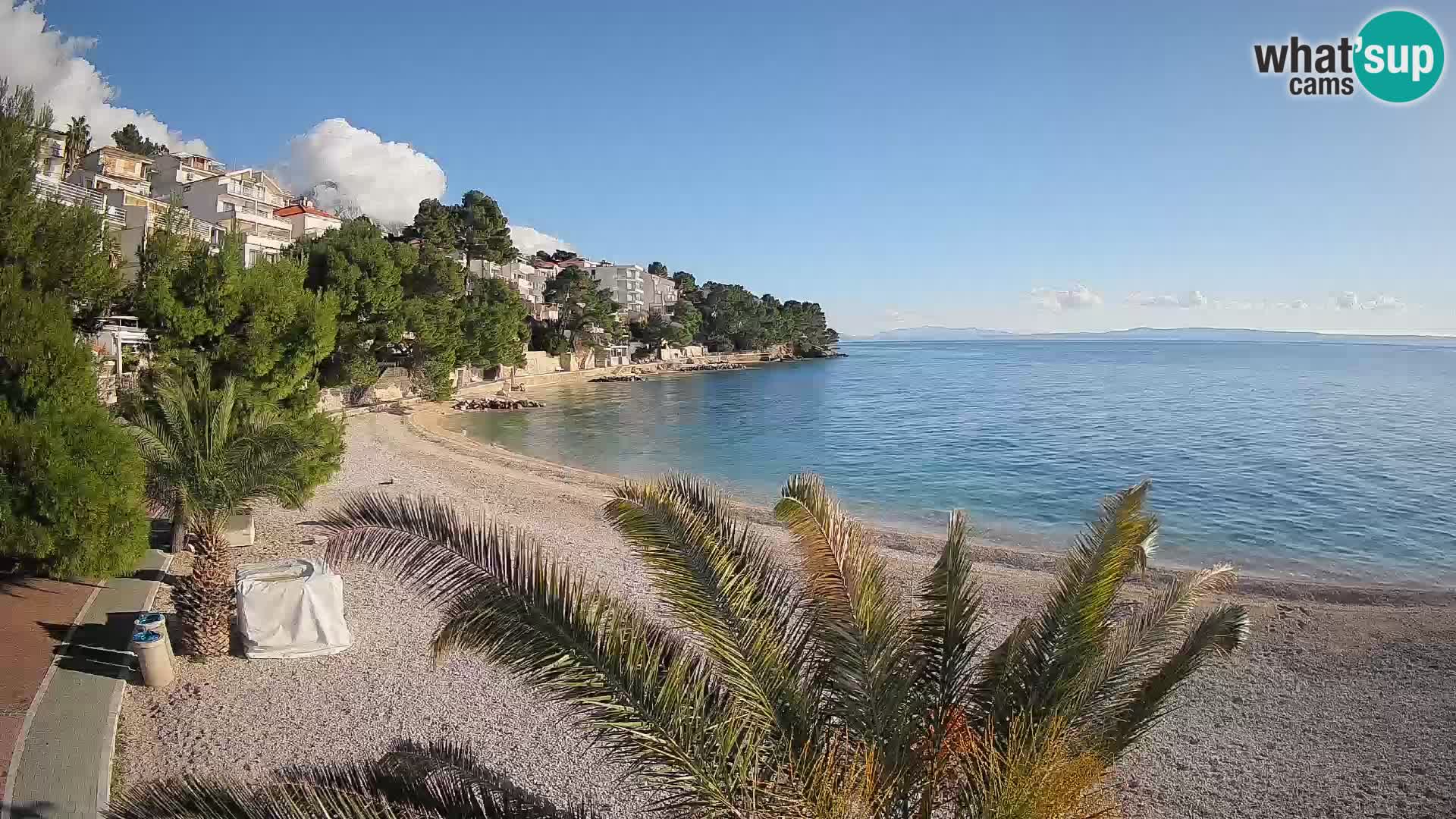 Webcam Playa Lučica Brela – Vista en directo de la costa adriática