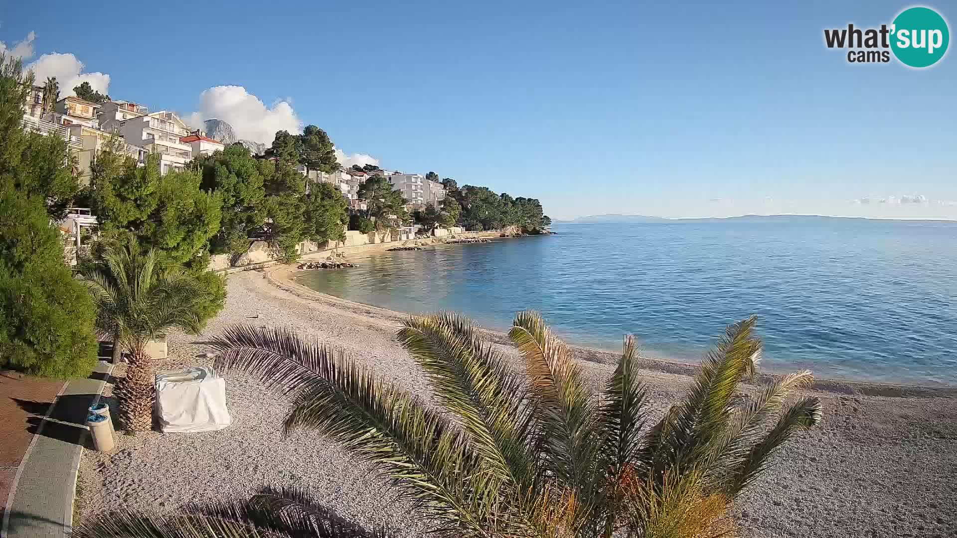 Webcam Plage Lučica Brela – Vue en direct sur la côte adriatique