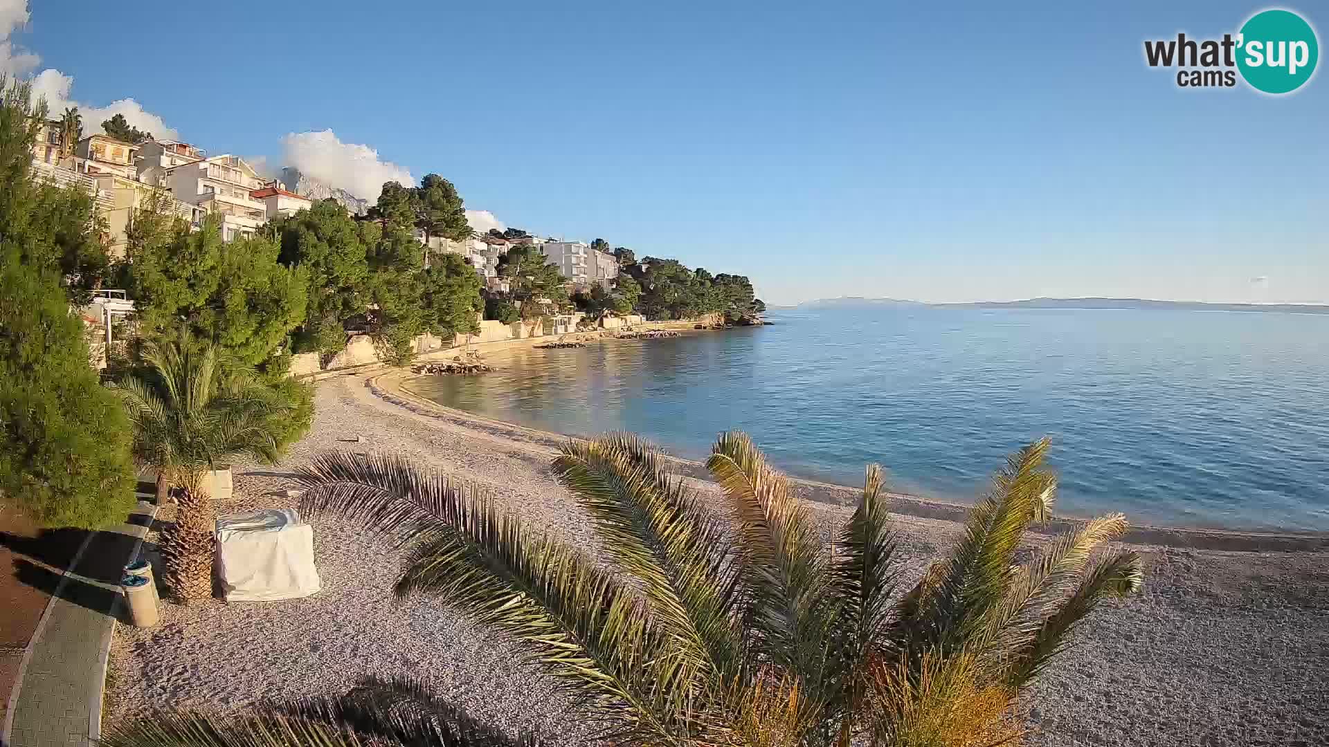Webcam Spiaggia Lučica Brela – Vista live sulla costa adriatica