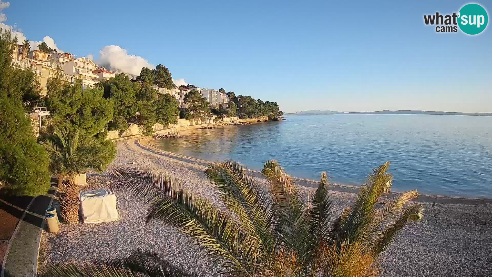 Webcam Playa Lučica Brela – Vista en directo de la costa adriática