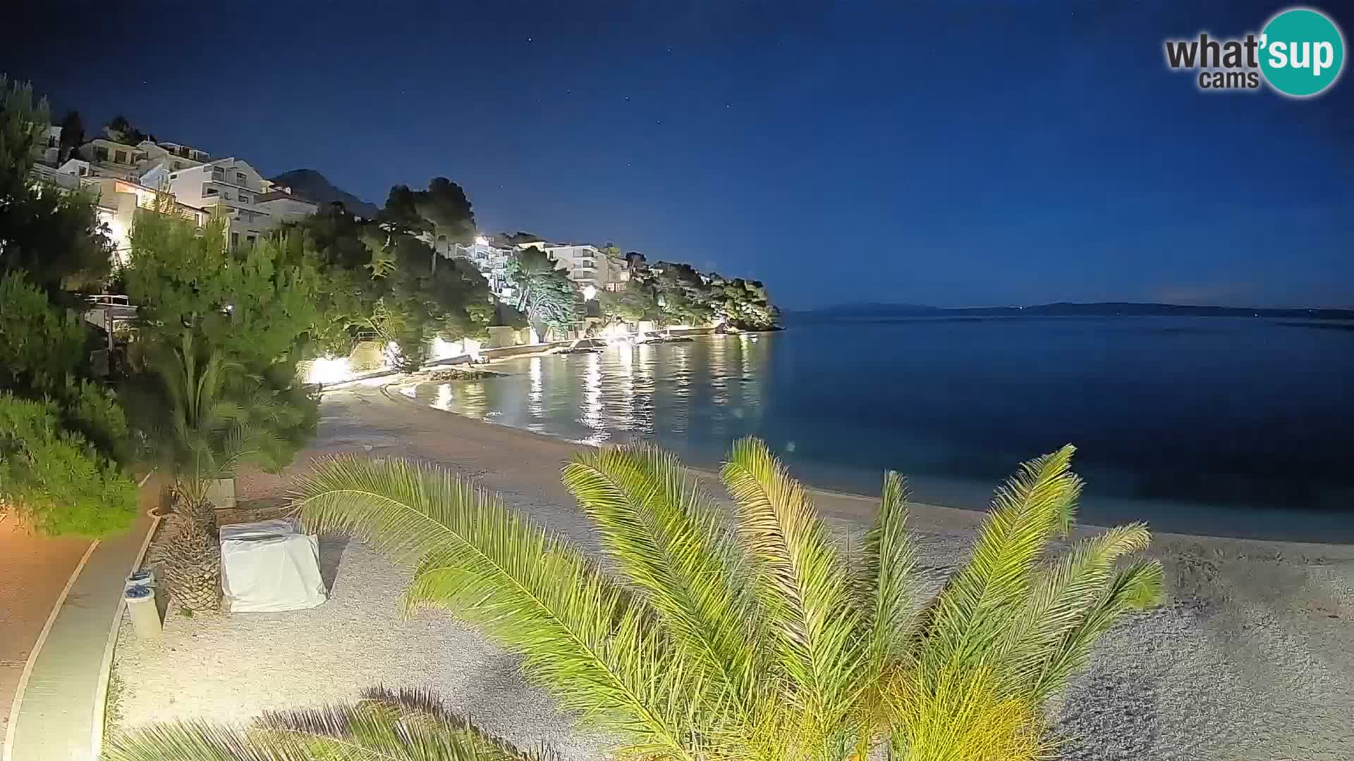 Webcam Playa Lučica Brela – Vista en directo de la costa adriática