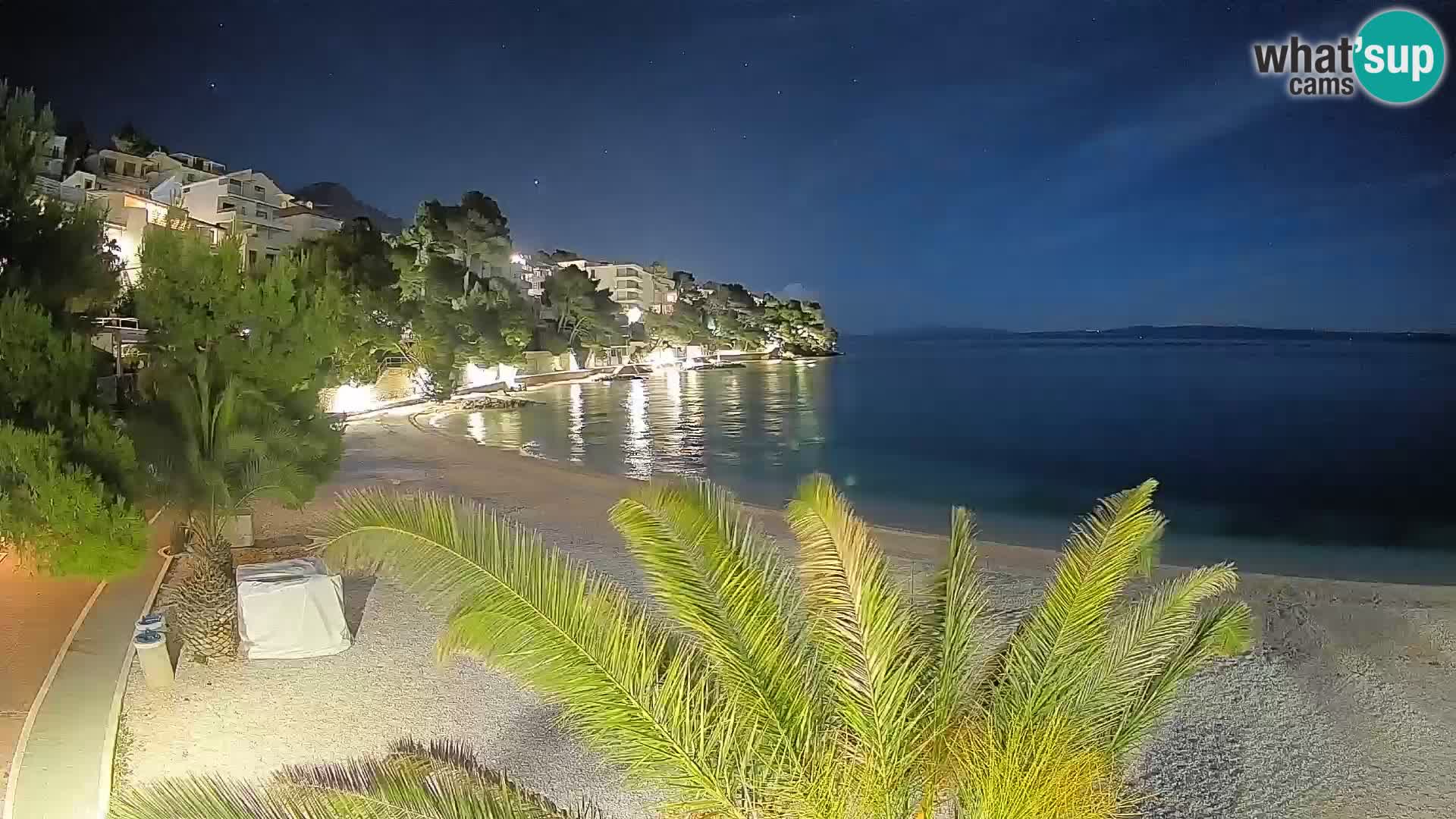 Webcam Playa Lučica Brela – Vista en directo de la costa adriática