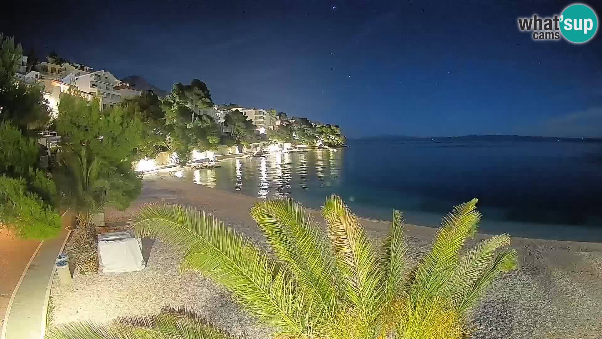 Webcam Spiaggia Lučica Brela – Vista live sulla costa adriatica