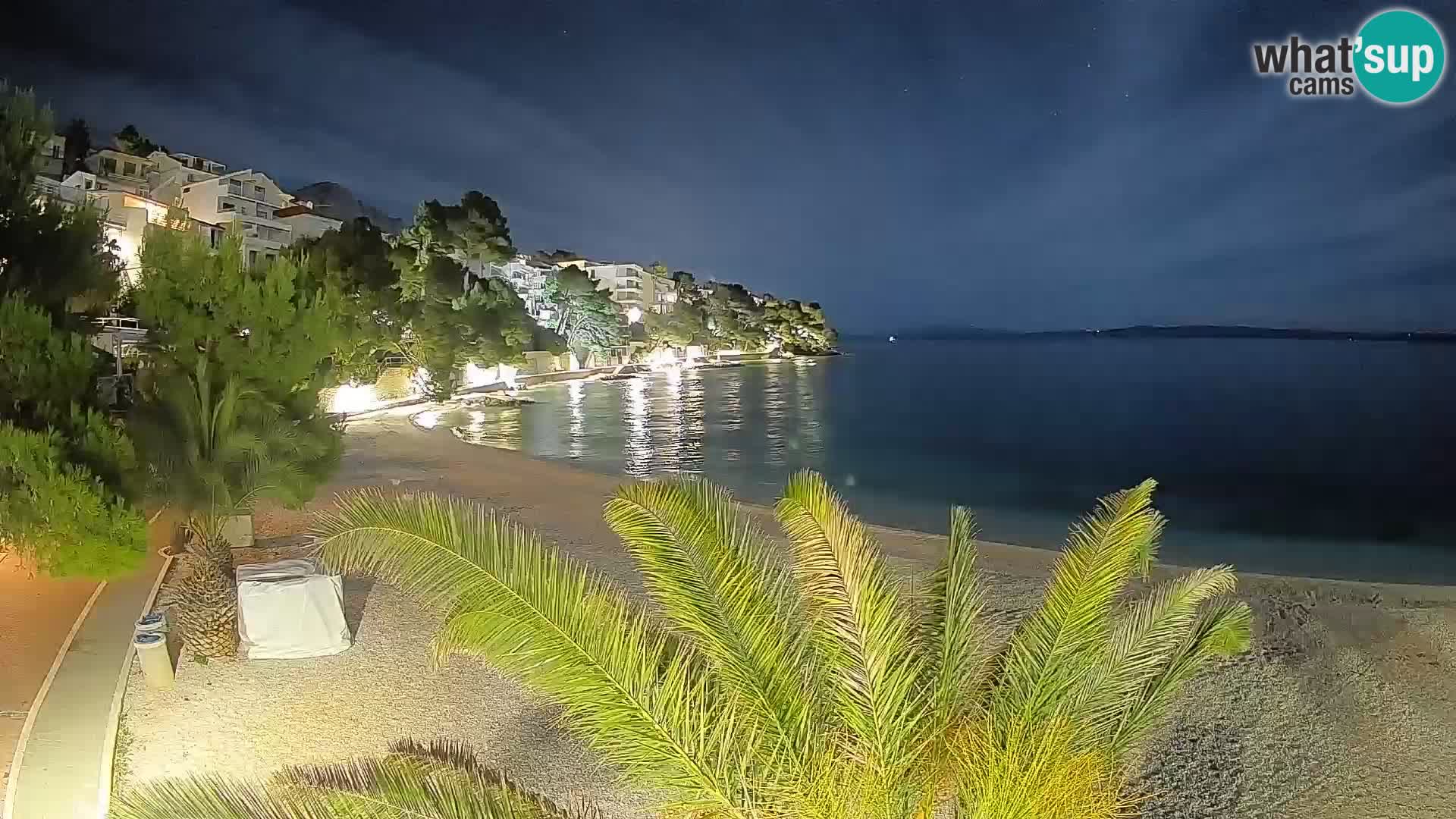 Webcam Lučica Strand Beach Brela – Liveblick von der Adriaküste