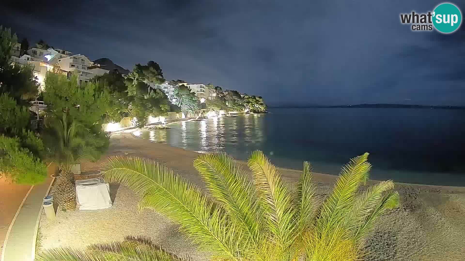 Webcam Lučica Strand Beach Brela – Liveblick von der Adriaküste