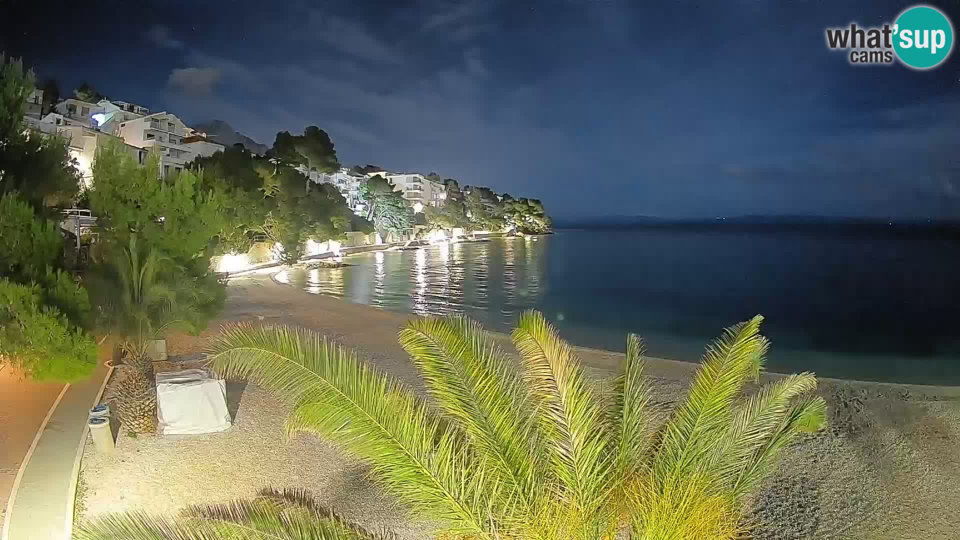 Webcam Lučica Strand Beach Brela – Liveblick von der Adriaküste