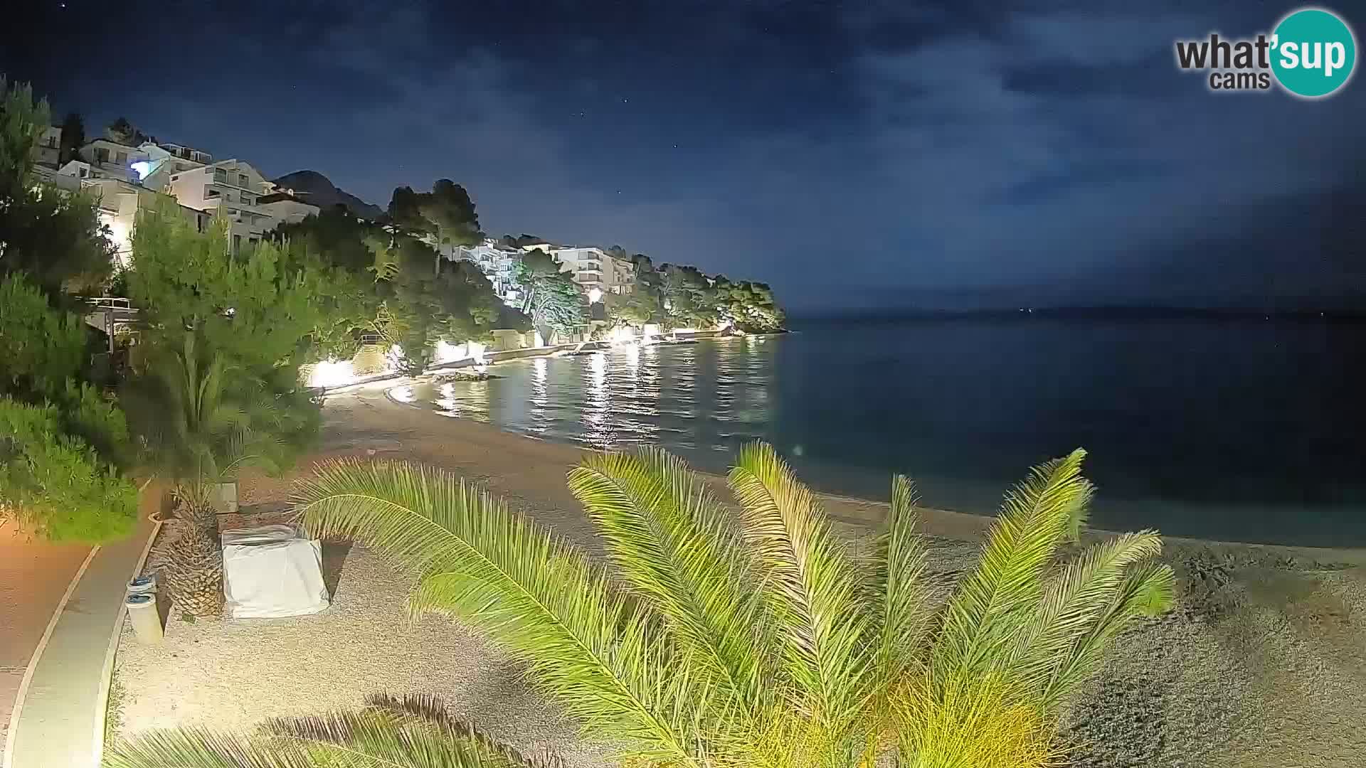 Webcam Spiaggia Lučica Brela – Vista live sulla costa adriatica