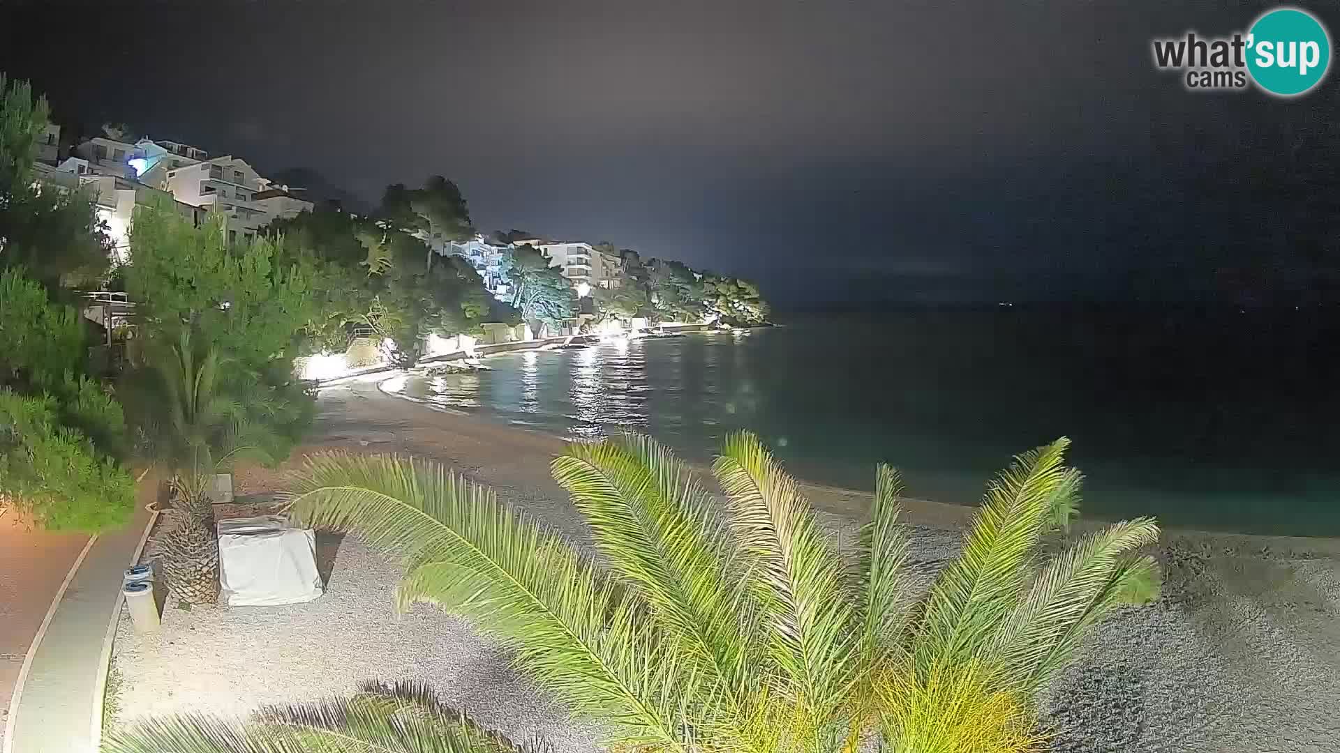 Webcam Spiaggia Lučica Brela – Vista live sulla costa adriatica