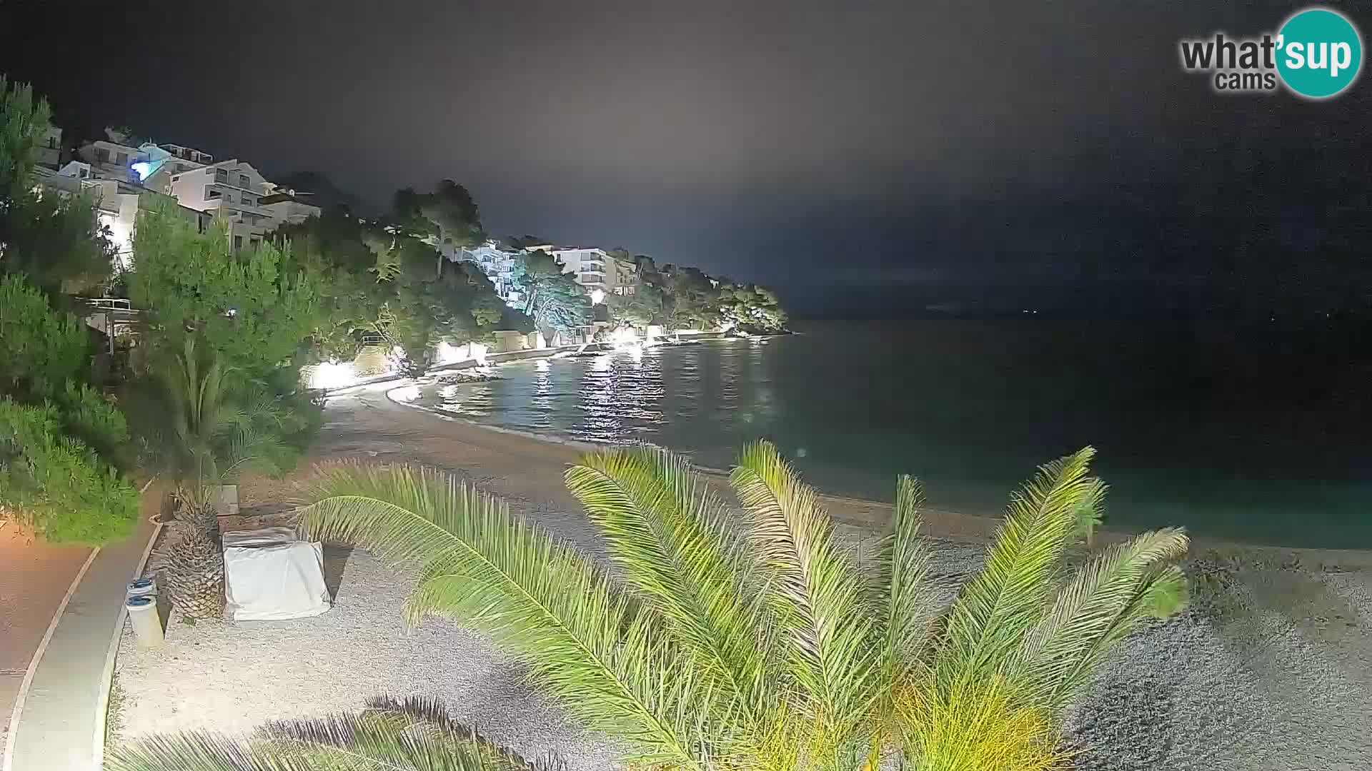 Webcam Spiaggia Lučica Brela – Vista live sulla costa adriatica