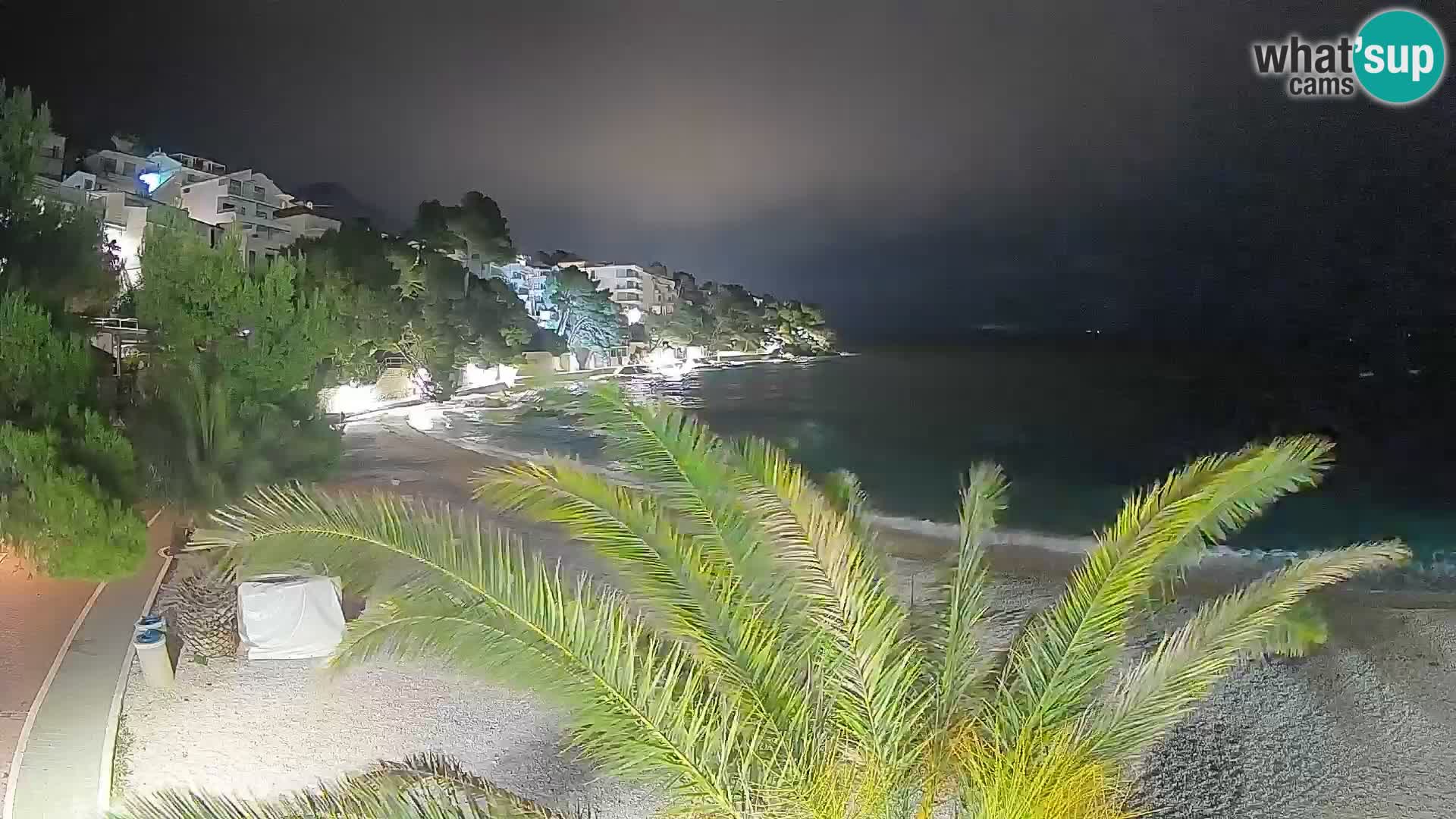 Webcam Lučica Strand Beach Brela – Liveblick von der Adriaküste