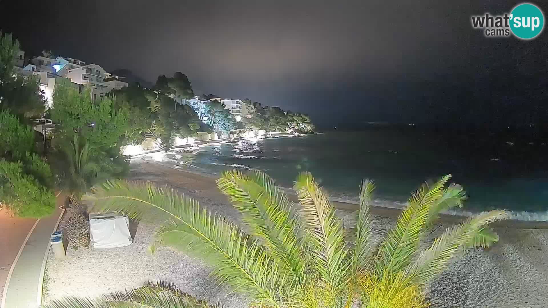 Webcam Playa Lučica Brela – Vista en directo de la costa adriática