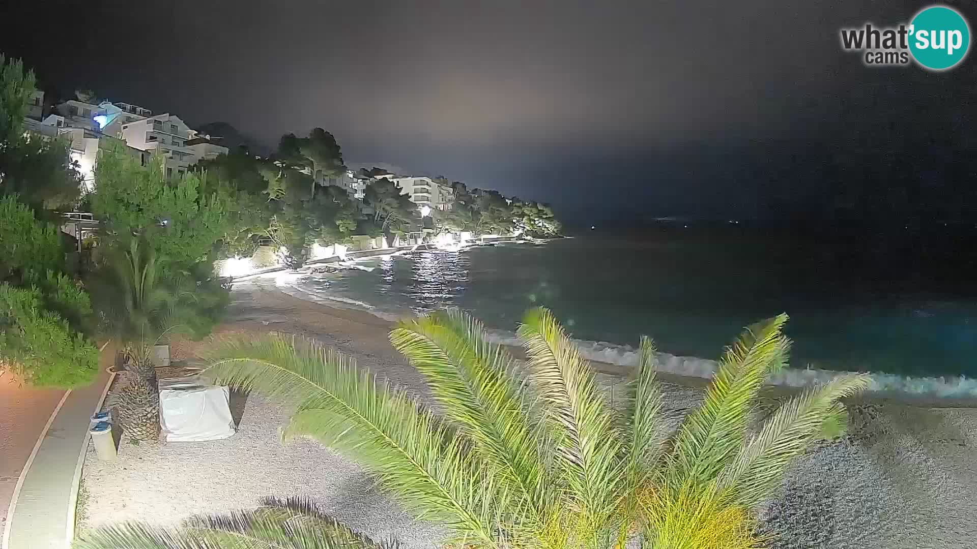 Webcam Lučica Strand Beach Brela – Liveblick von der Adriaküste
