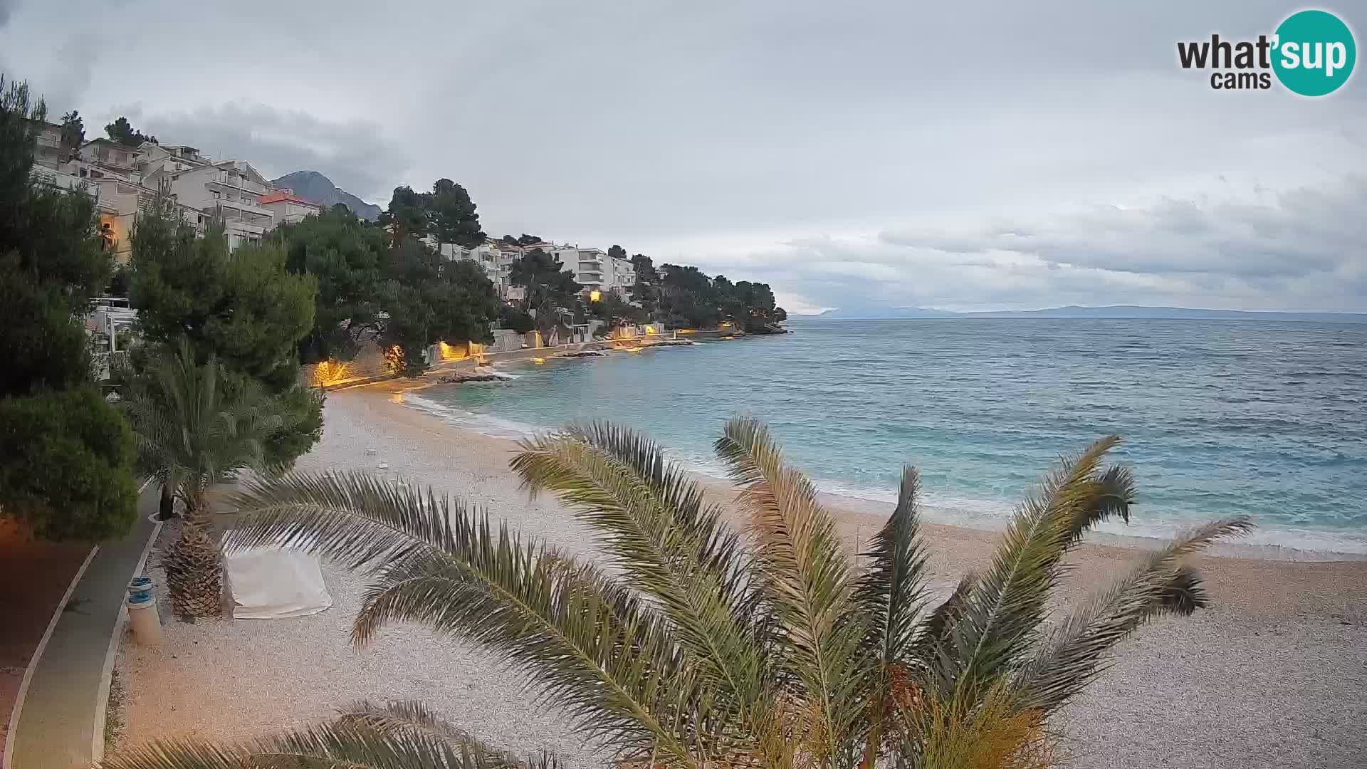 Webcam Lučica Beach Brela – Live View from the Adriatic Coast