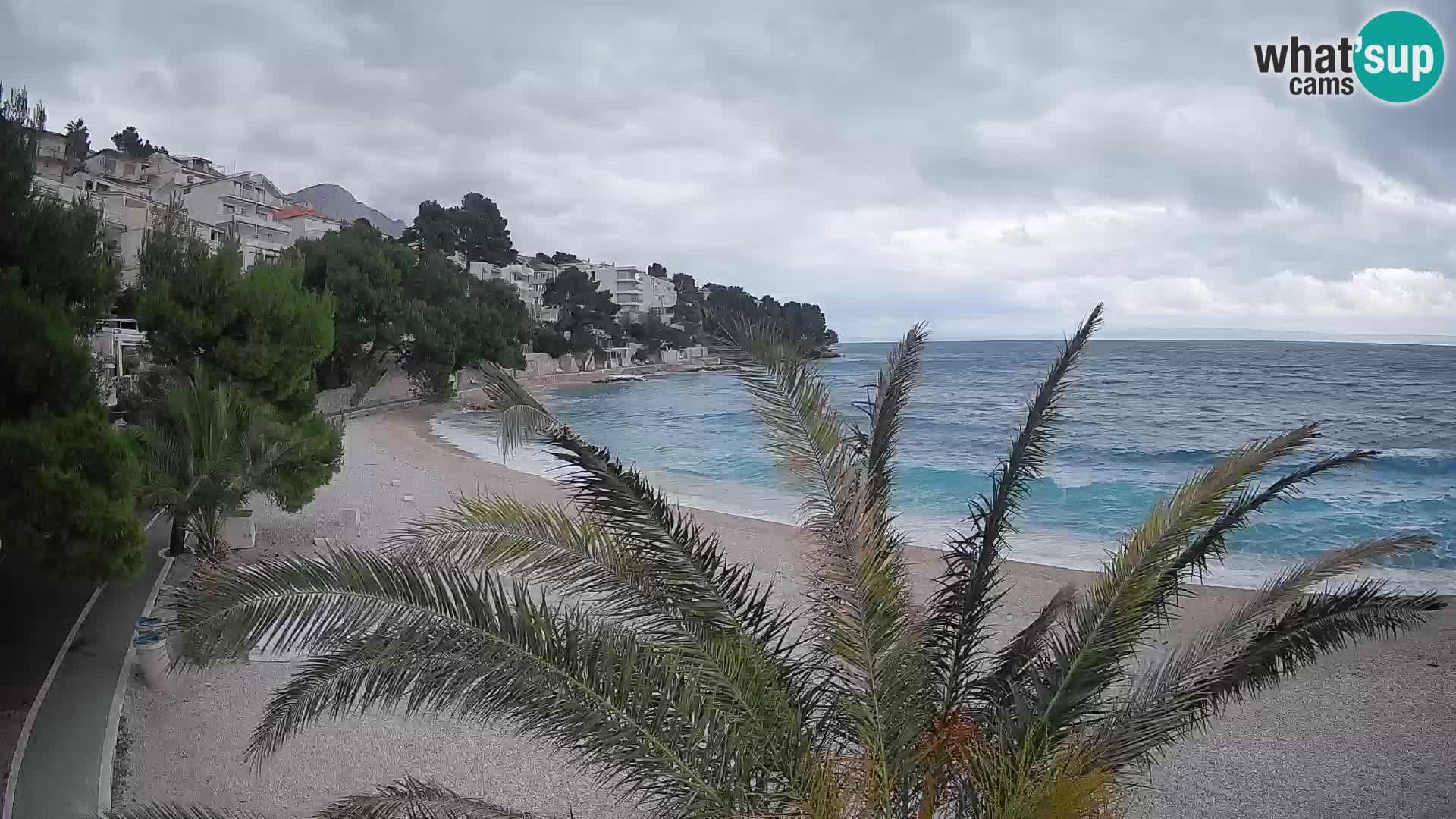 Webcam Playa Lučica Brela – Vista en directo de la costa adriática