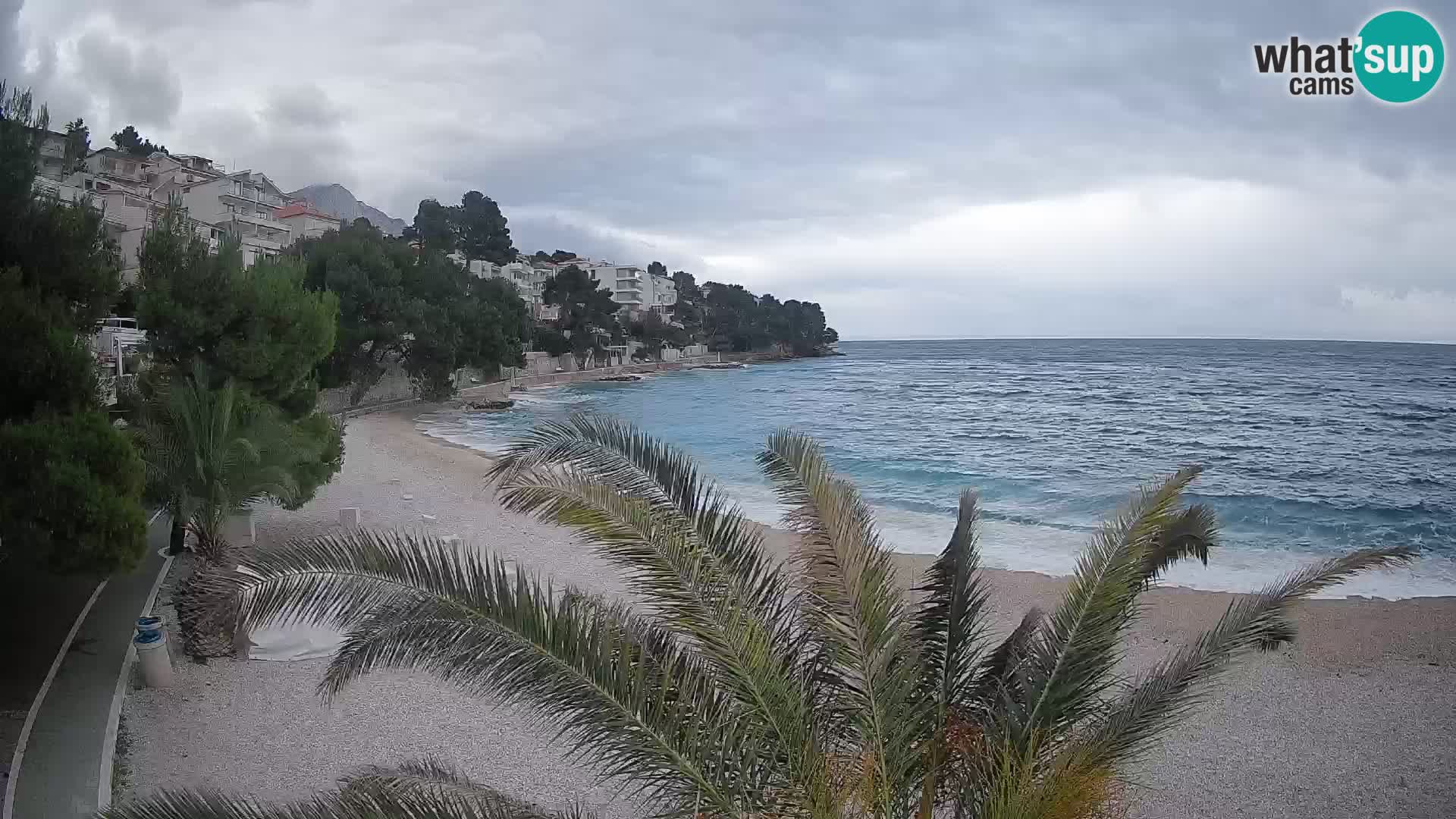 Webcam Lučica Beach Brela – Live View from the Adriatic Coast
