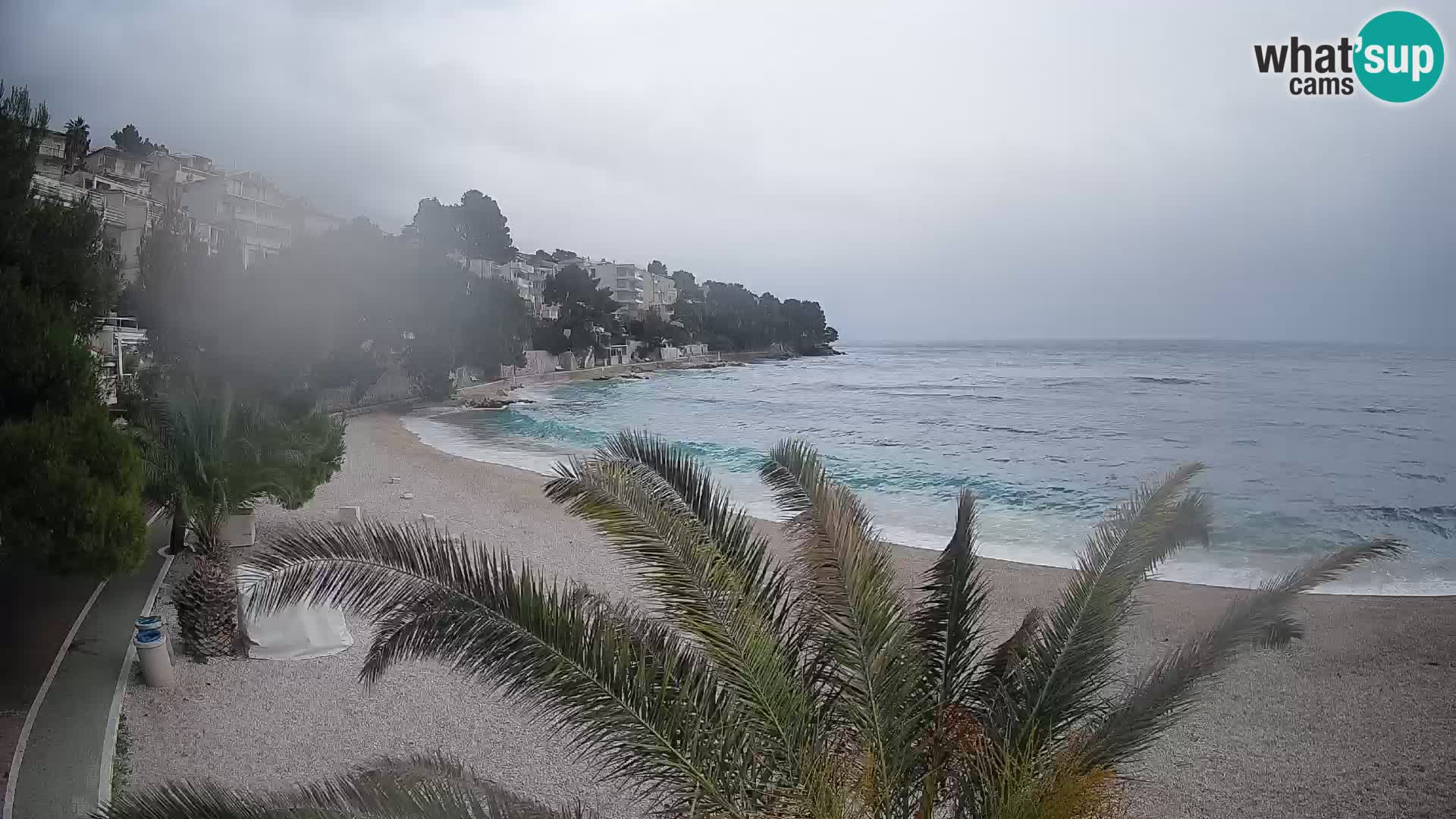 Webcam Lučica Beach Brela – Live View from the Adriatic Coast