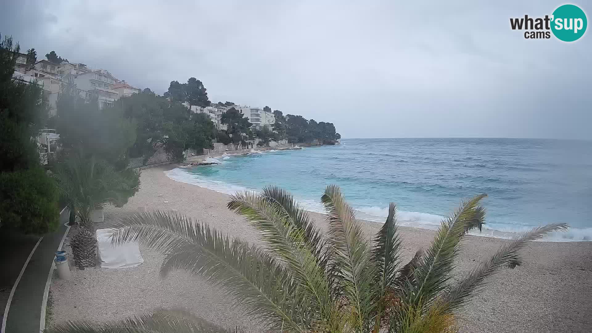 Webcam Playa Lučica Brela – Vista en directo de la costa adriática