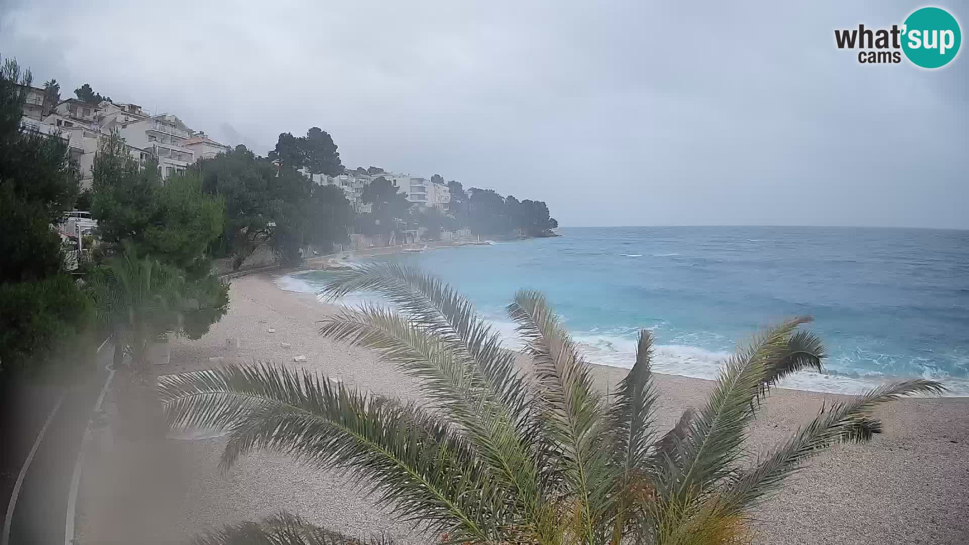 Webcam Lučica Strand Beach Brela – Liveblick von der Adriaküste