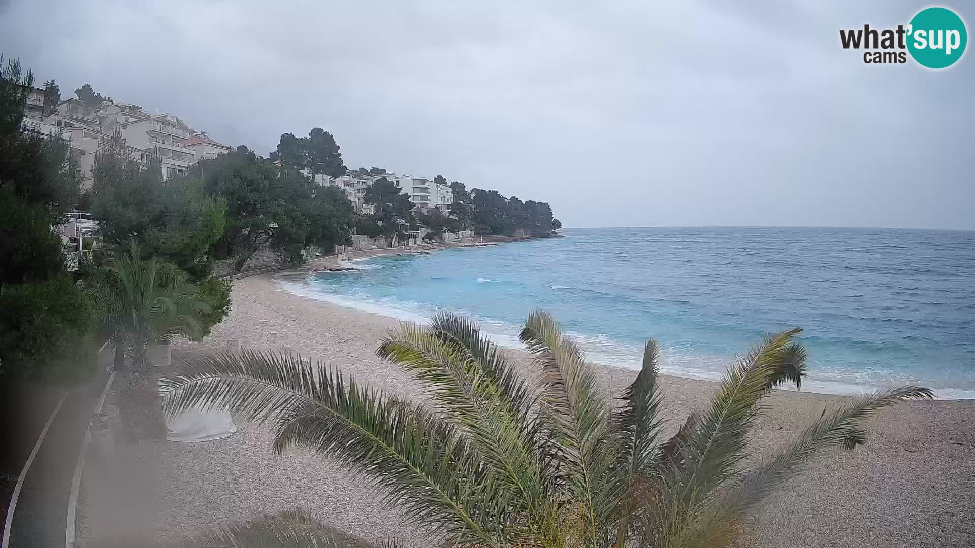 Webcam Plage Lučica Brela – Vue en direct sur la côte adriatique
