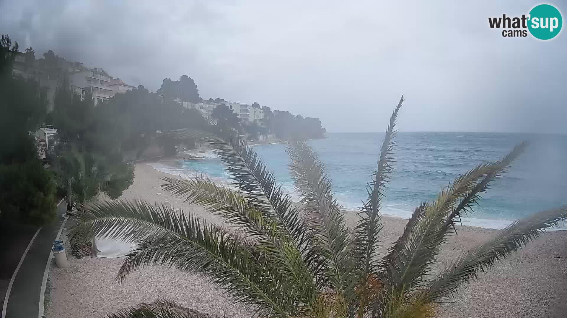 Webcam Playa Lučica Brela – Vista en directo de la costa adriática