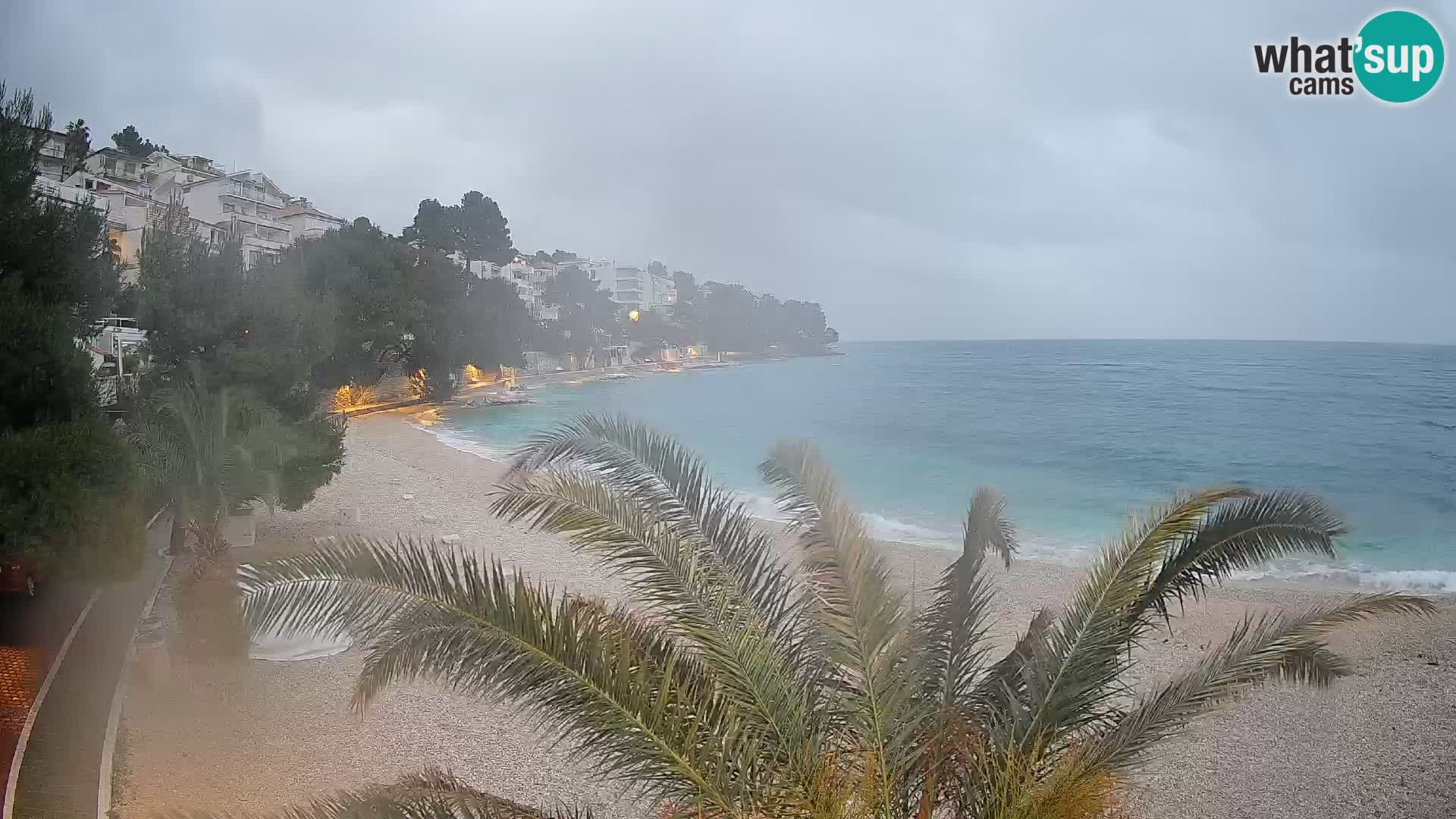 Webcam Playa Lučica Brela – Vista en directo de la costa adriática