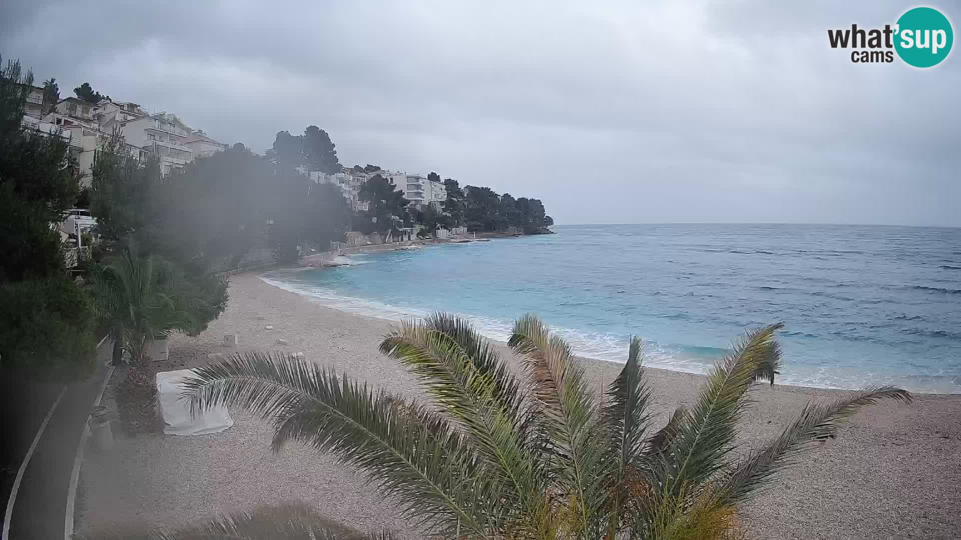 Webcam Spiaggia Lučica Brela – Vista live sulla costa adriatica